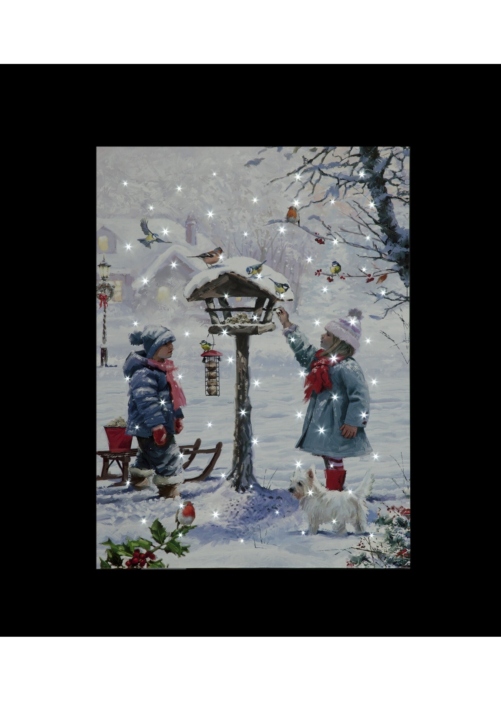 Snowtime Light up Canvas Picture