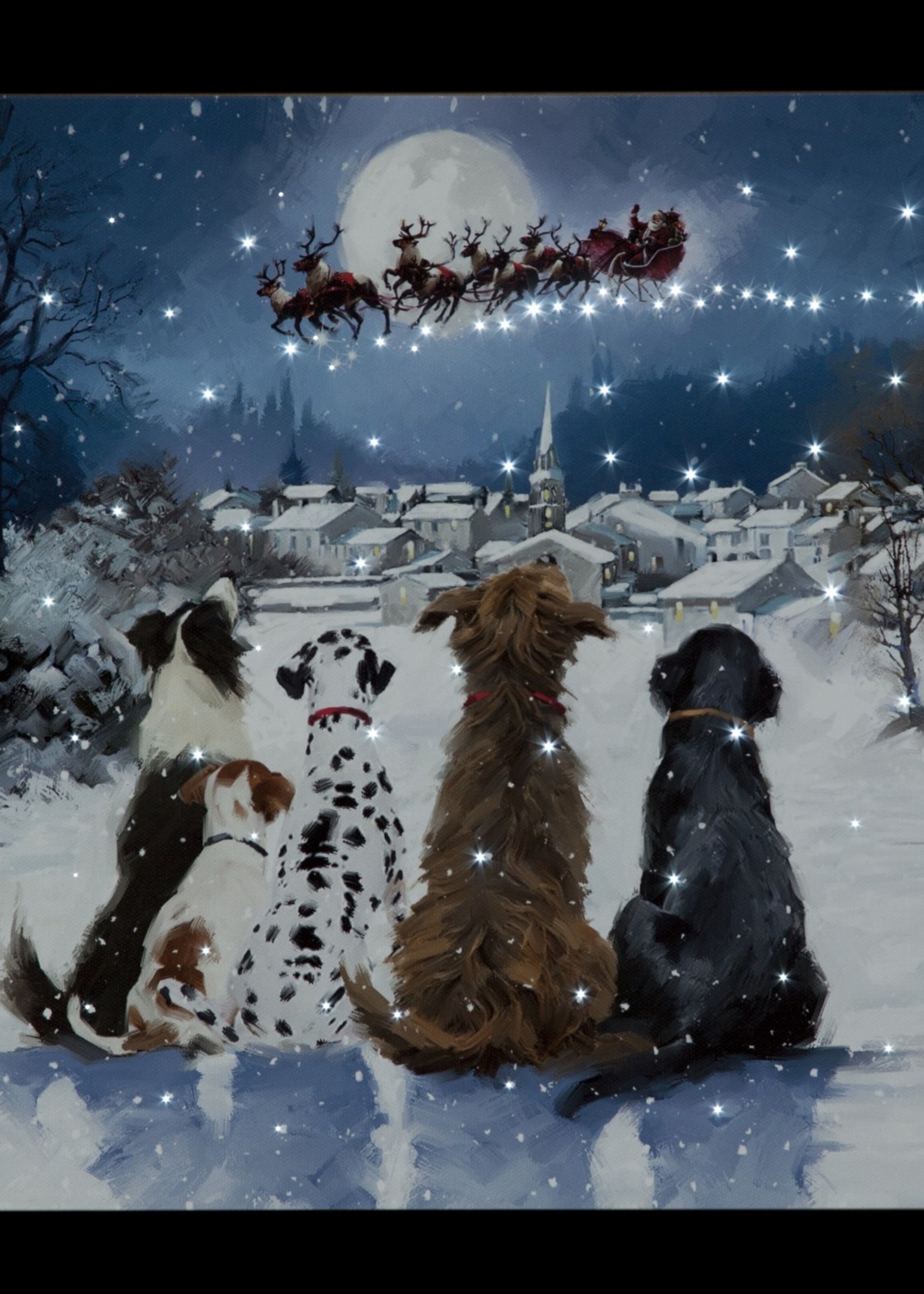 Snowtime Light up Canvas Picture