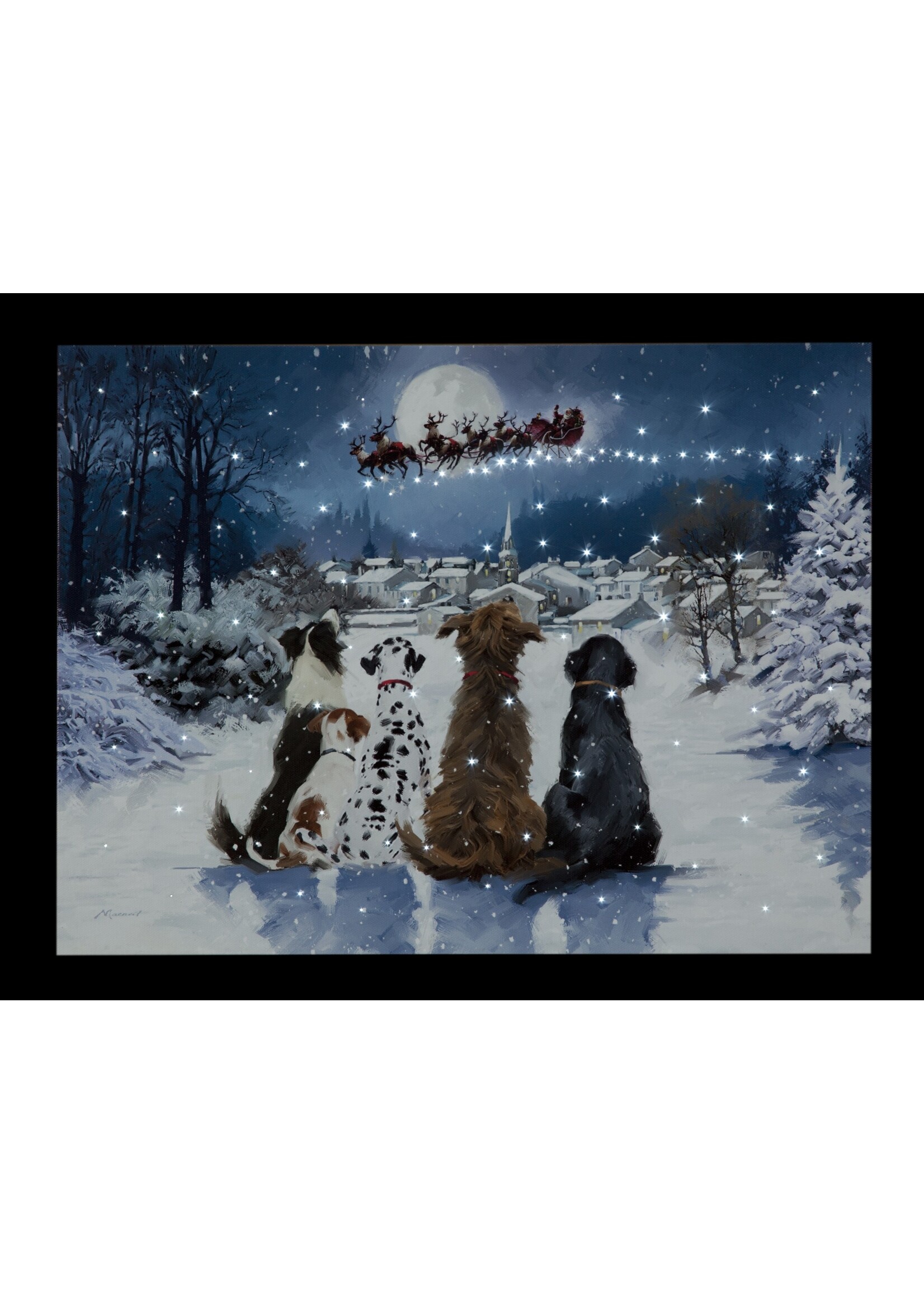 Snowtime Light up Canvas Picture