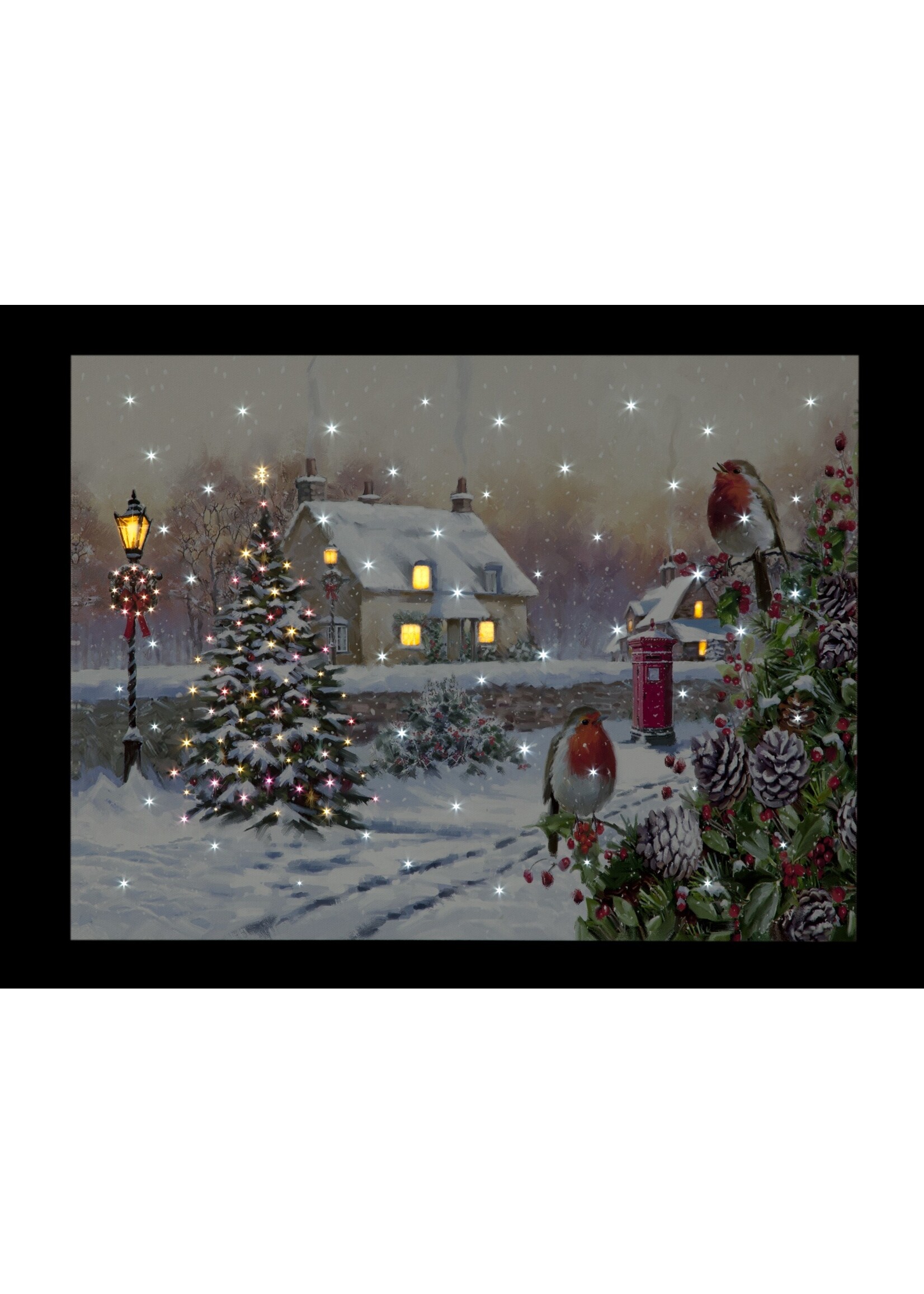 Snowtime Light up Canvas Picture