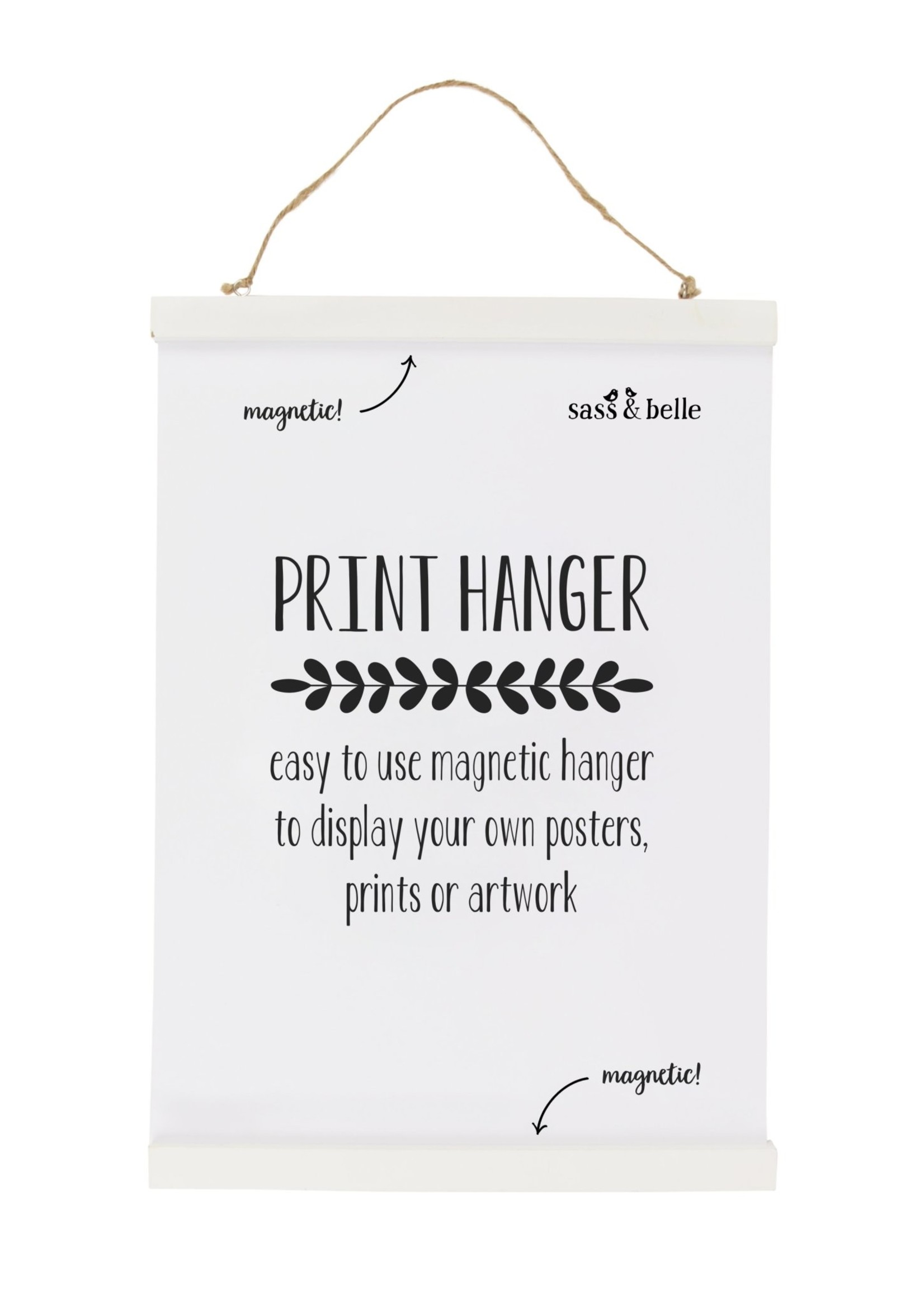 Sass & Belle Print Hanger Small White