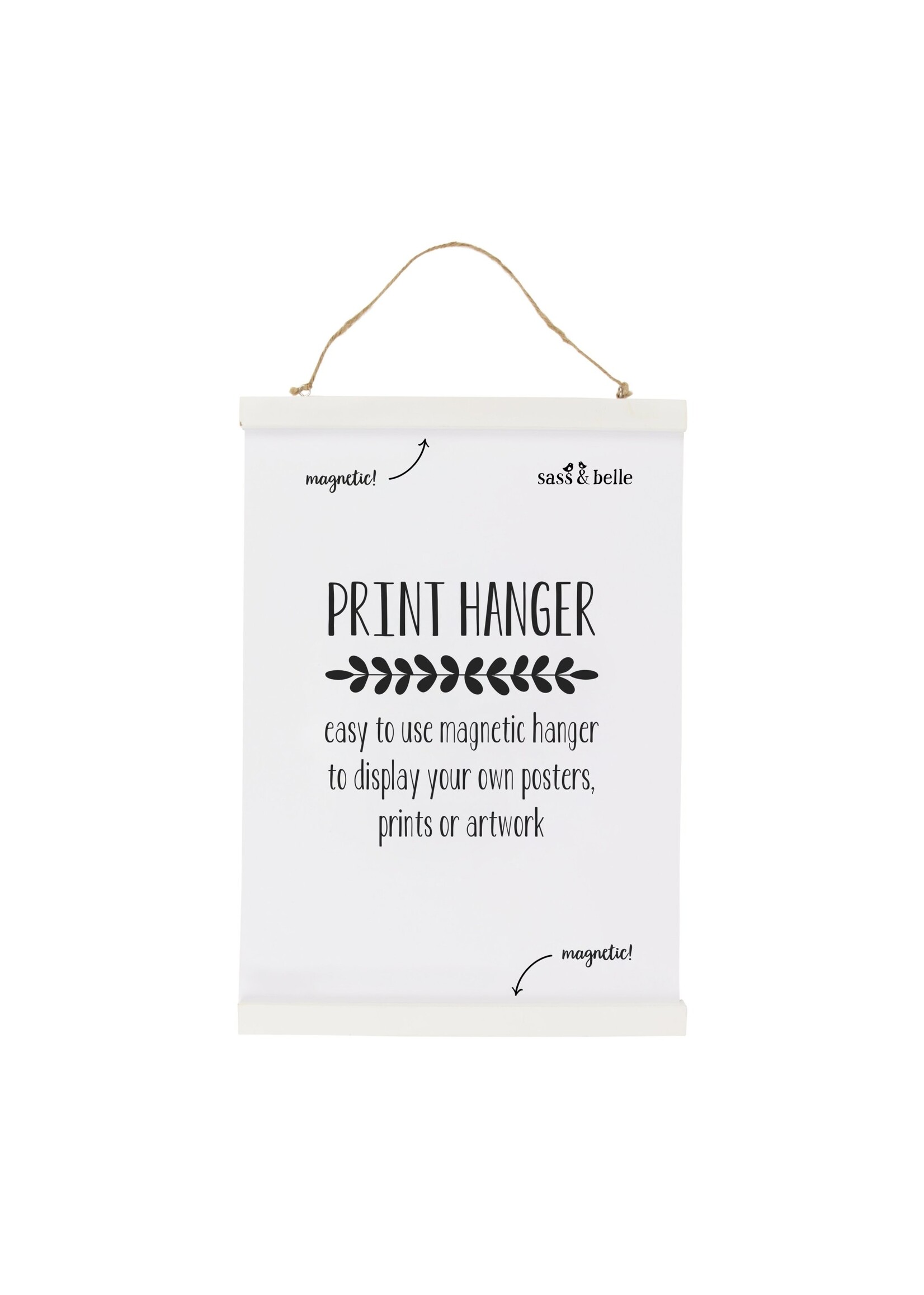 Sass & Belle Print Hanger Small White