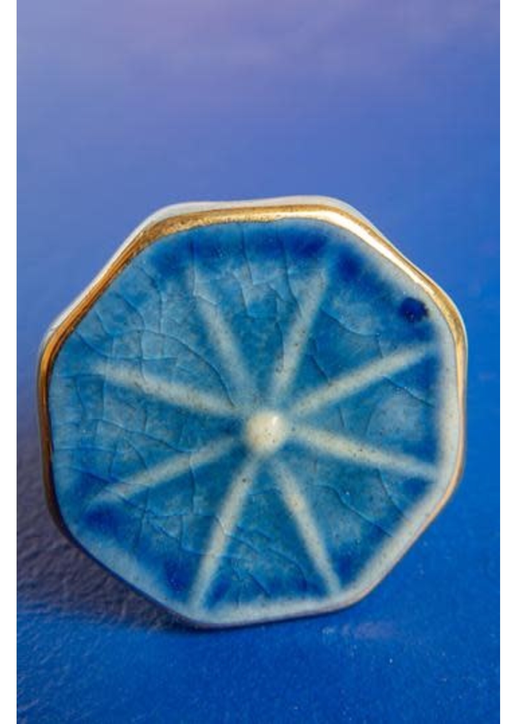 Ian Snow Blue Octagonal Knob