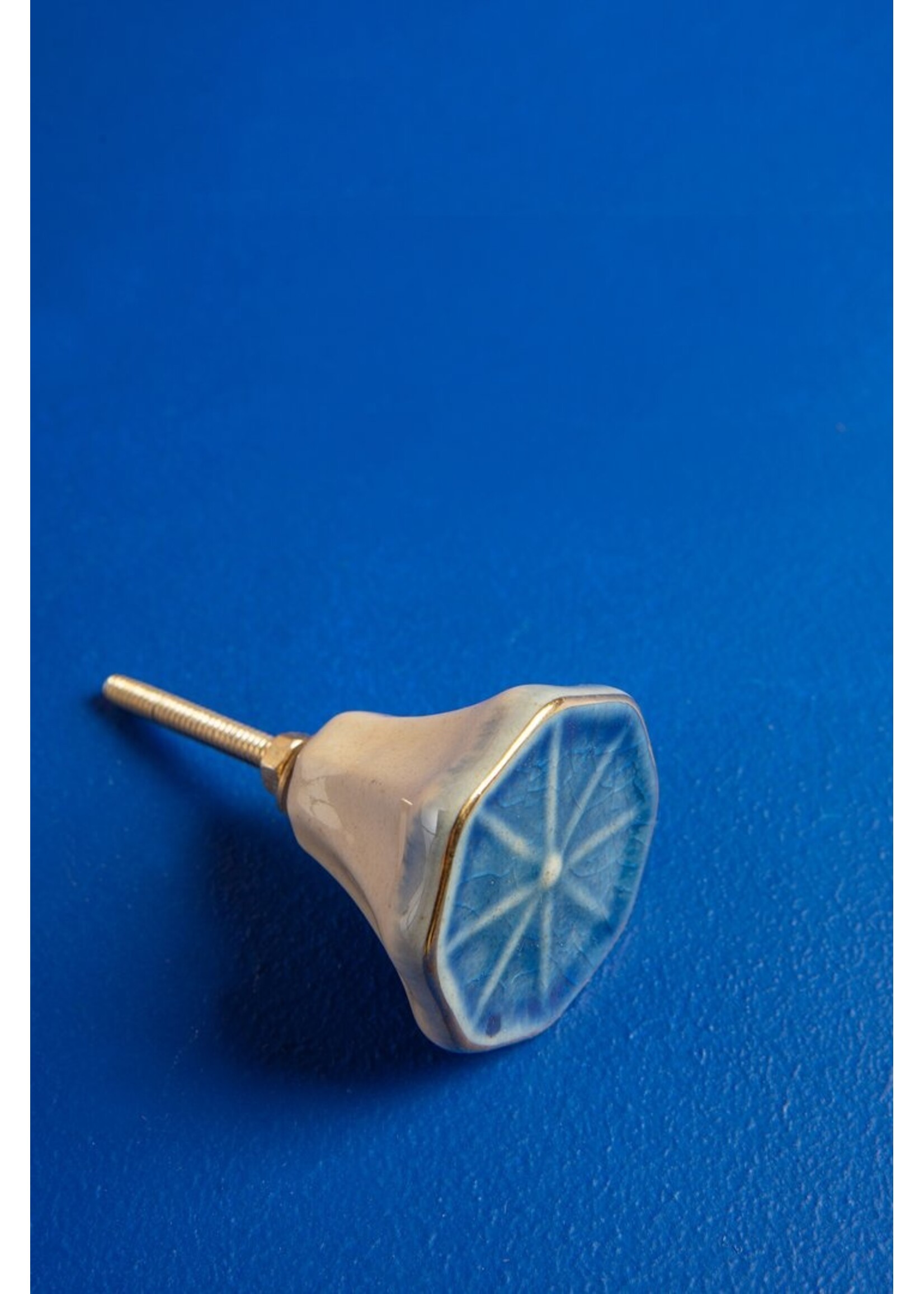 Ian Snow Blue Octagonal Knob
