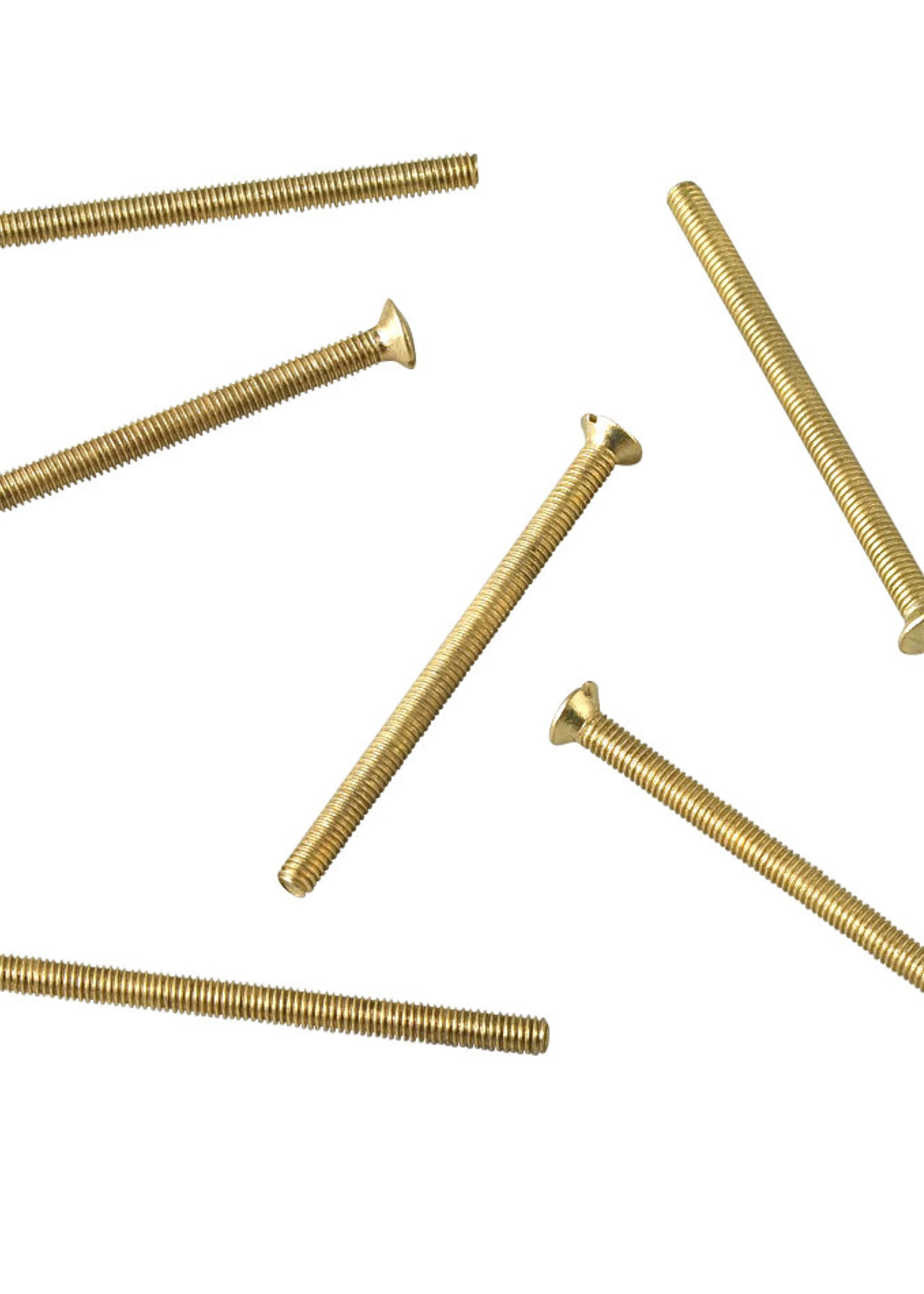 SupaFix Socket / Switch Plate Screws 30mm x M3.5 Brass