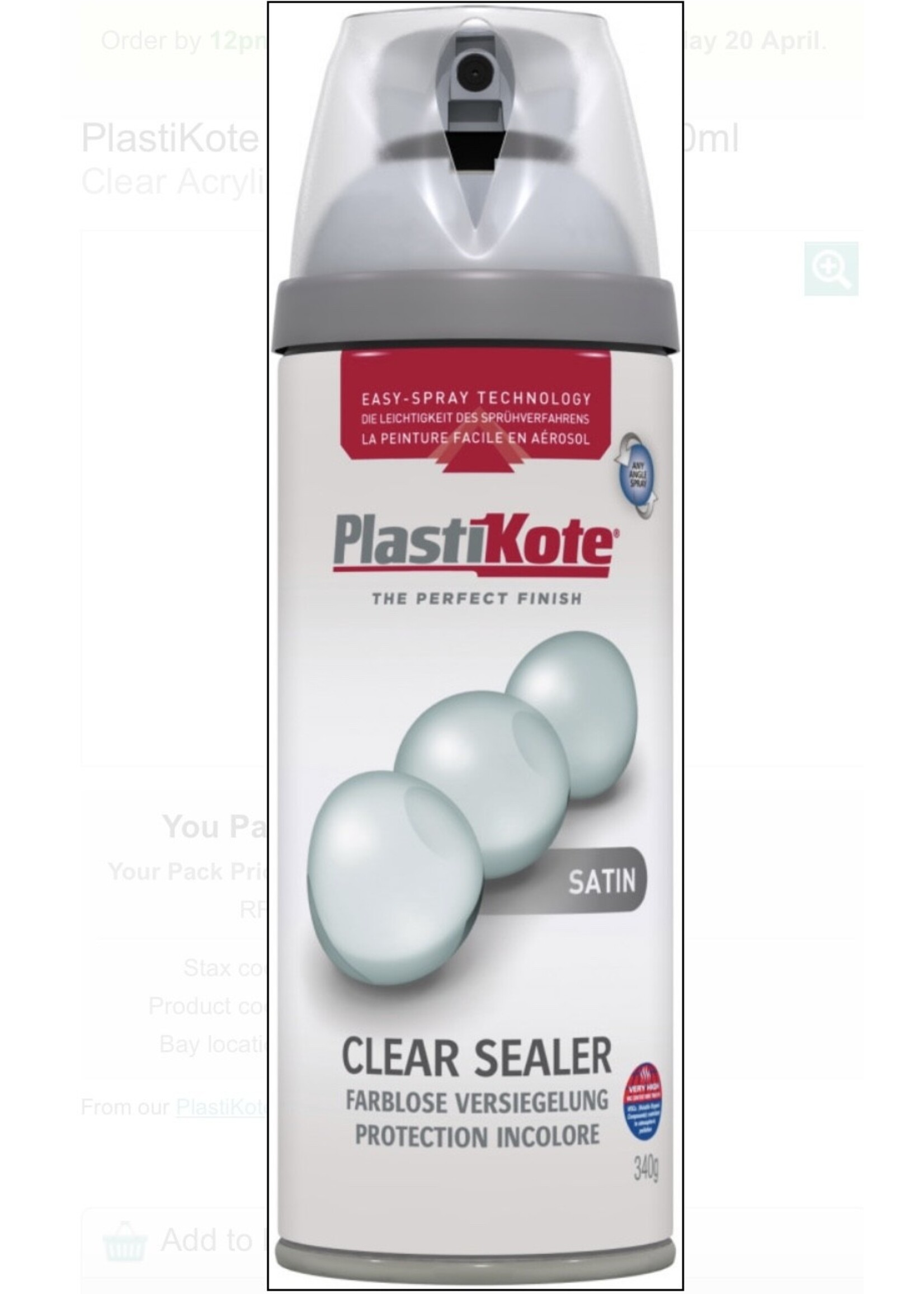 Plasti-Kote Plasti-kote 400ml Spray Paint