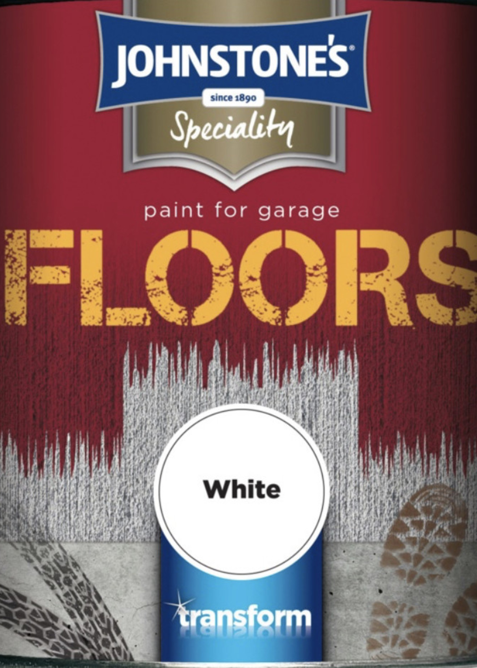 Johnstone's Garage Floor Paint Semi Gloss 750ml White