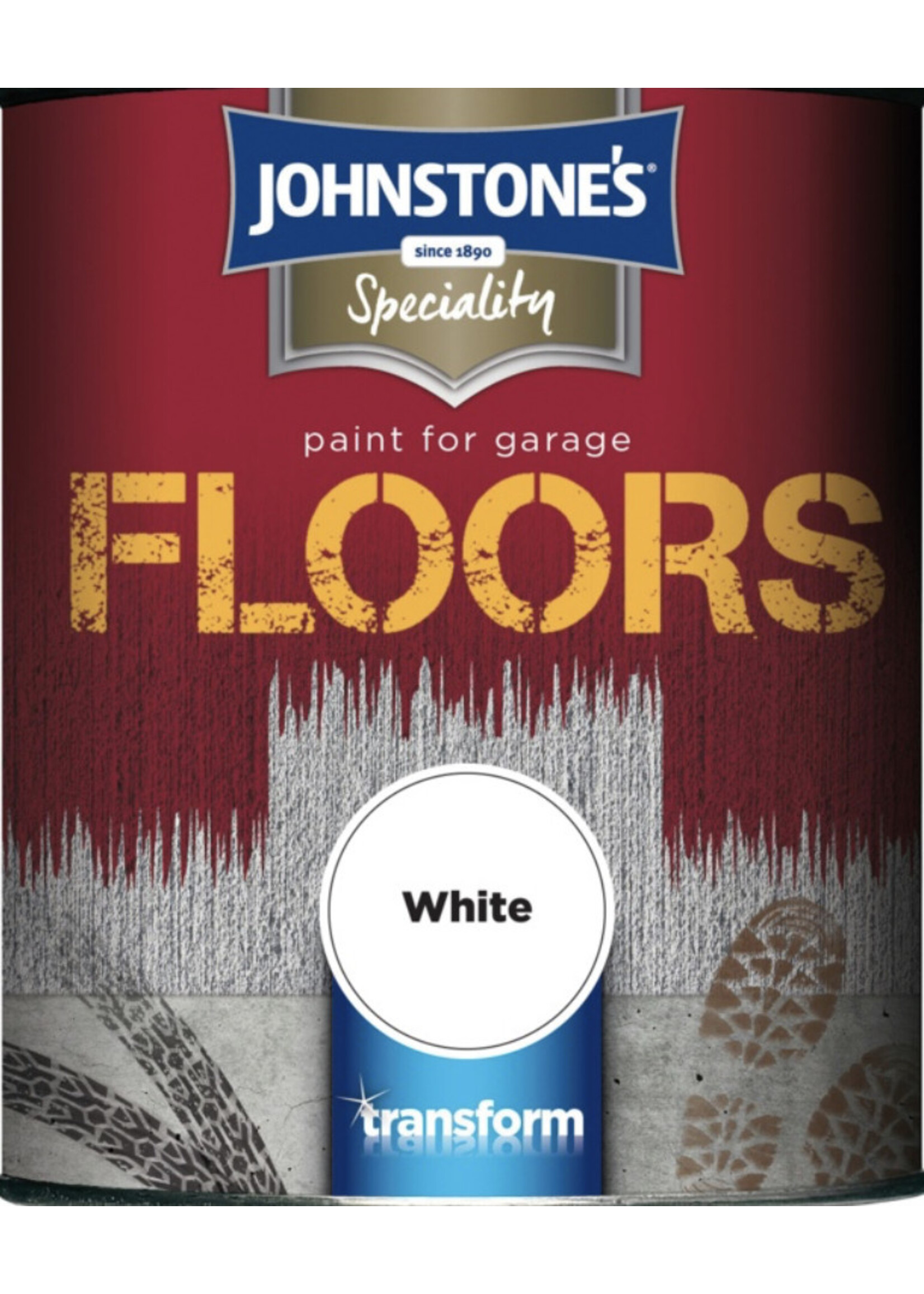 Johnstone's Garage Floor Paint Semi Gloss 750ml White