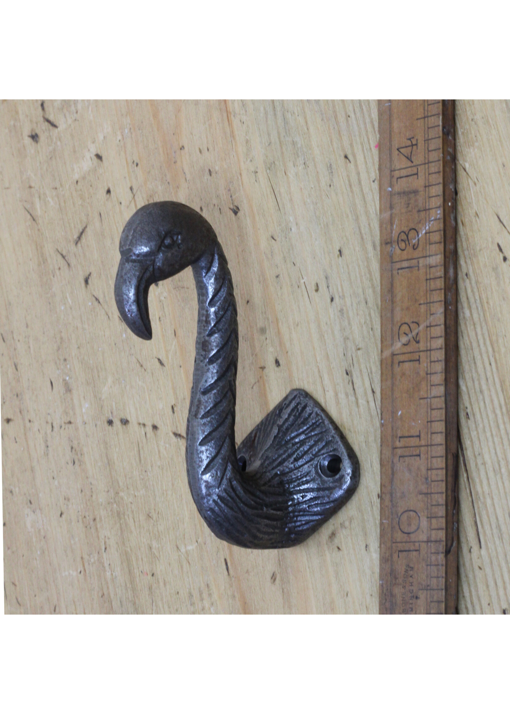 Cottingham Collection Coat Hook FLAMINGO Ant Iron 100mm High