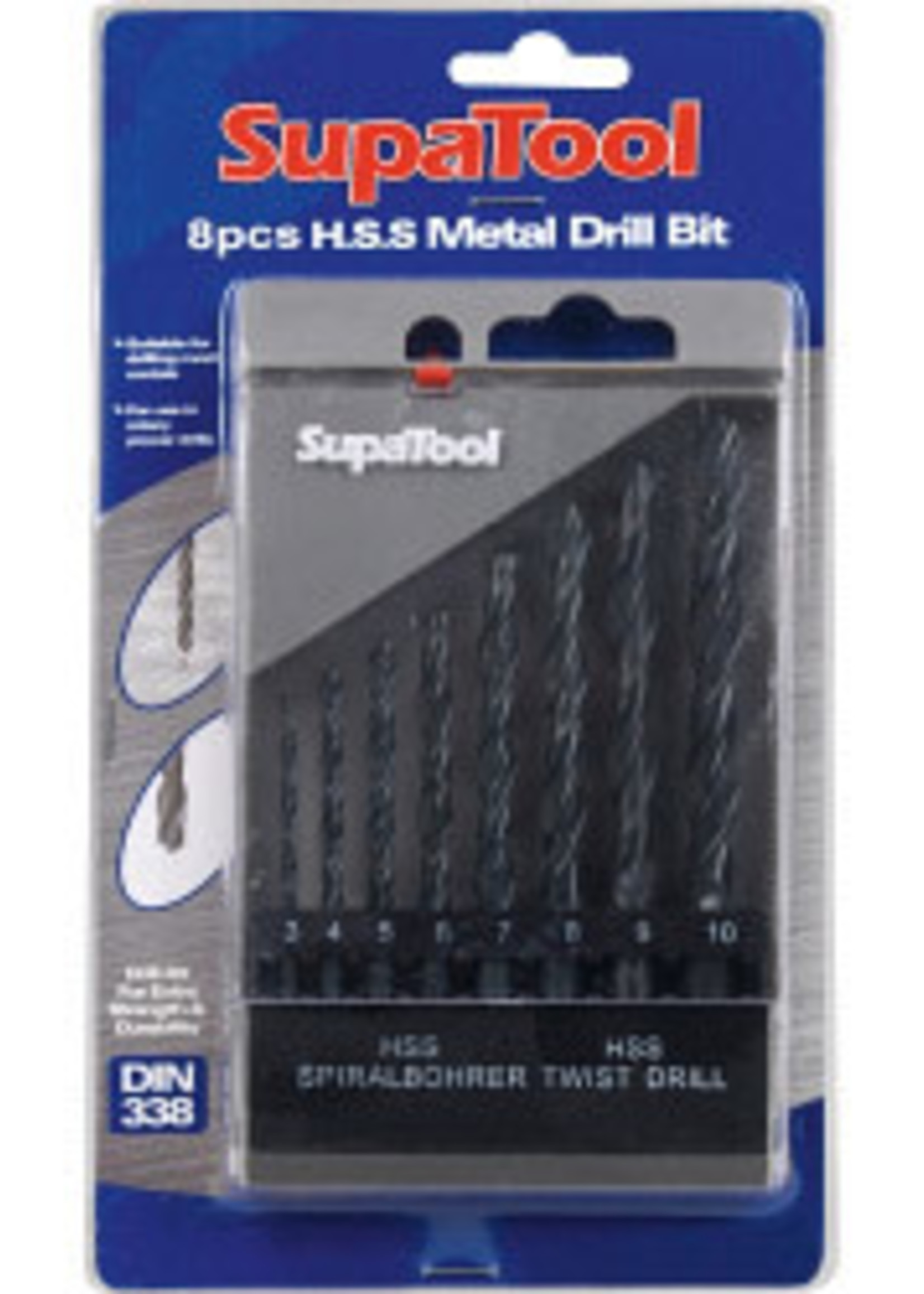 SupaTool SupaTool HSS Metal Drill Bit Set 8 Pieces