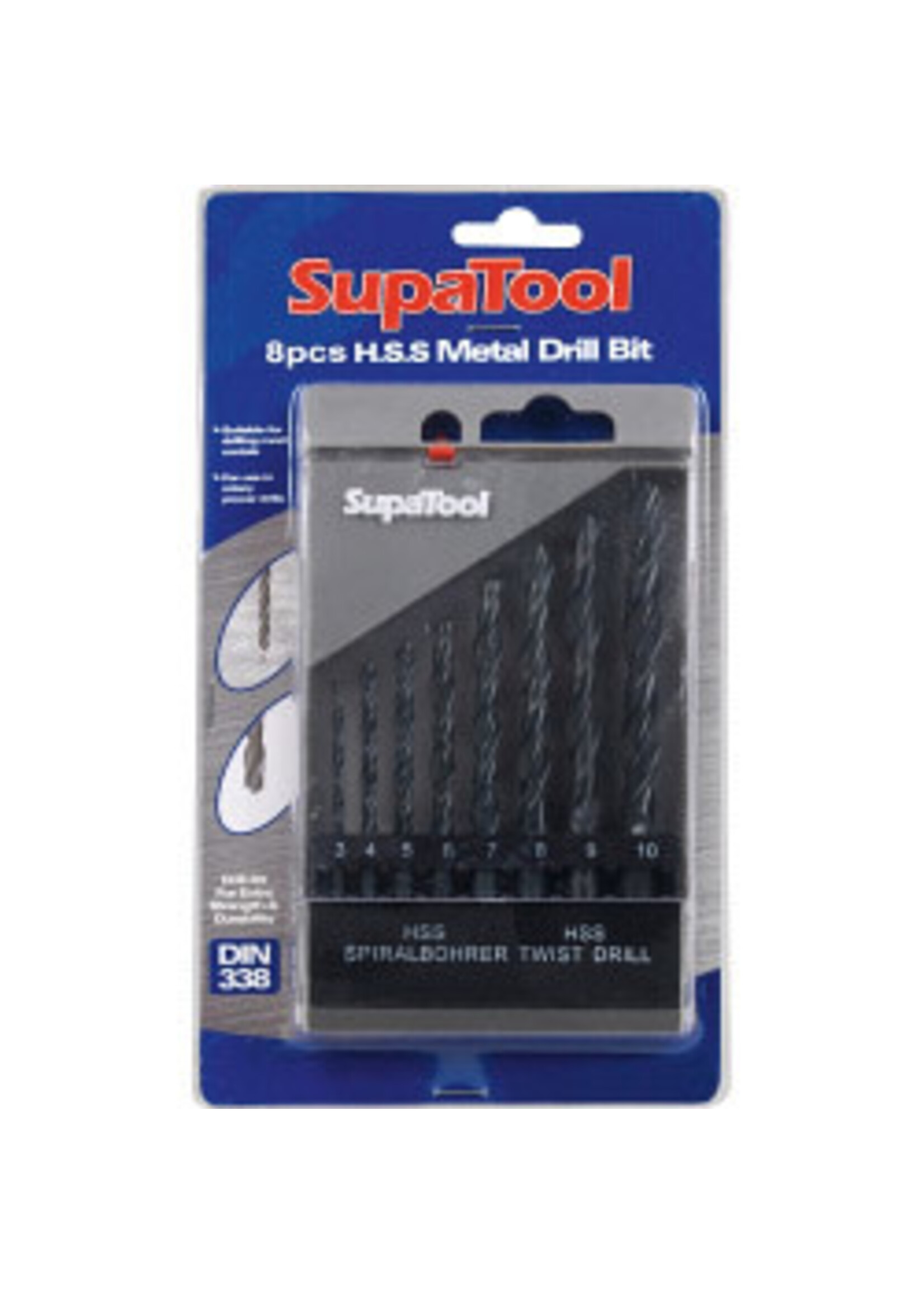 SupaTool SupaTool HSS Metal Drill Bit Set 8 Pieces