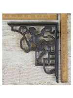 Cottingham Collection Shelf bracket cherub satin black 9.5x8"