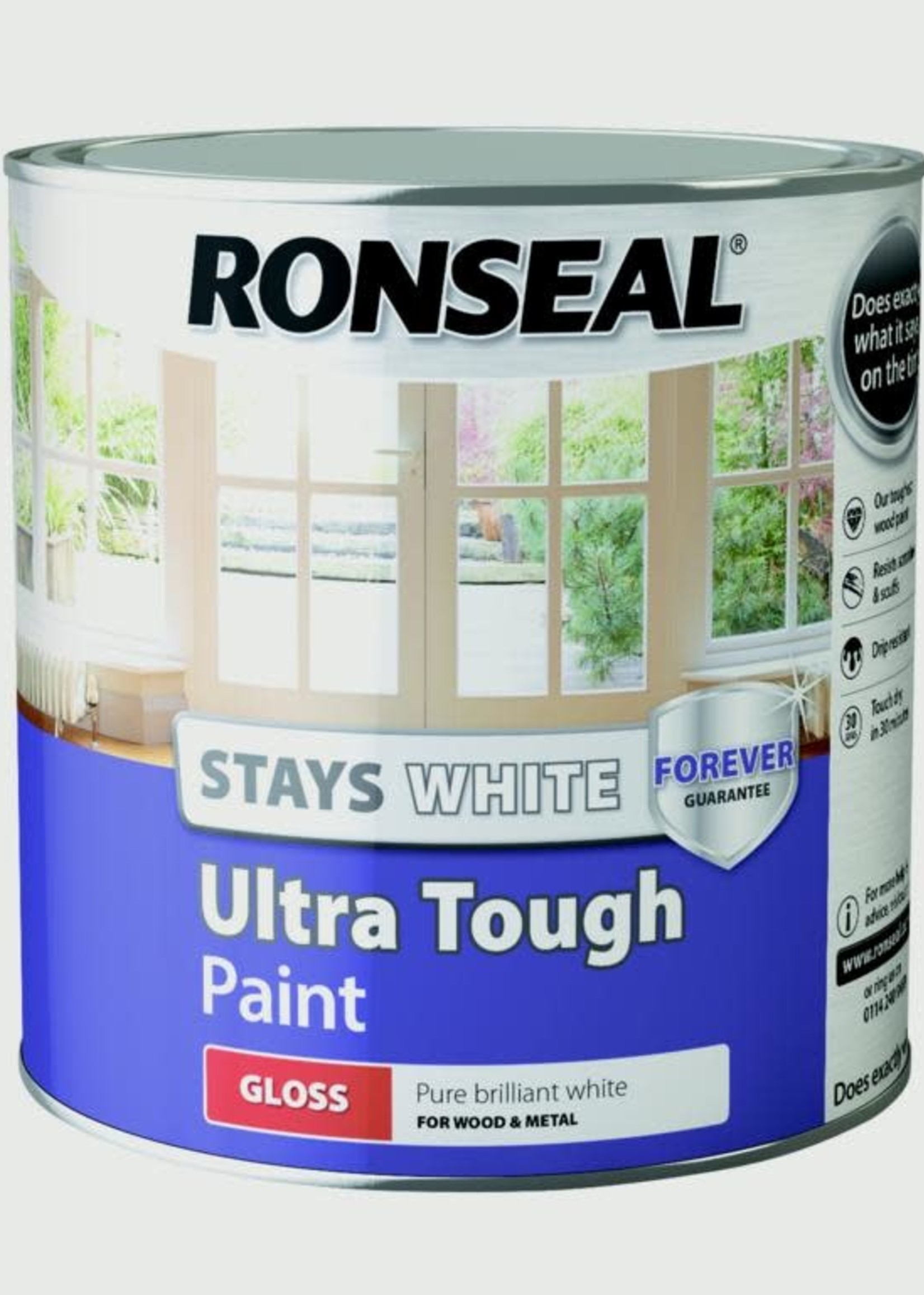 Ronseal Ronseal Stays White ultra tough gloss 2.5l