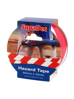 SupaDec SupaDec Hazard Warning Tape Red / White 50mm x 33mtr
