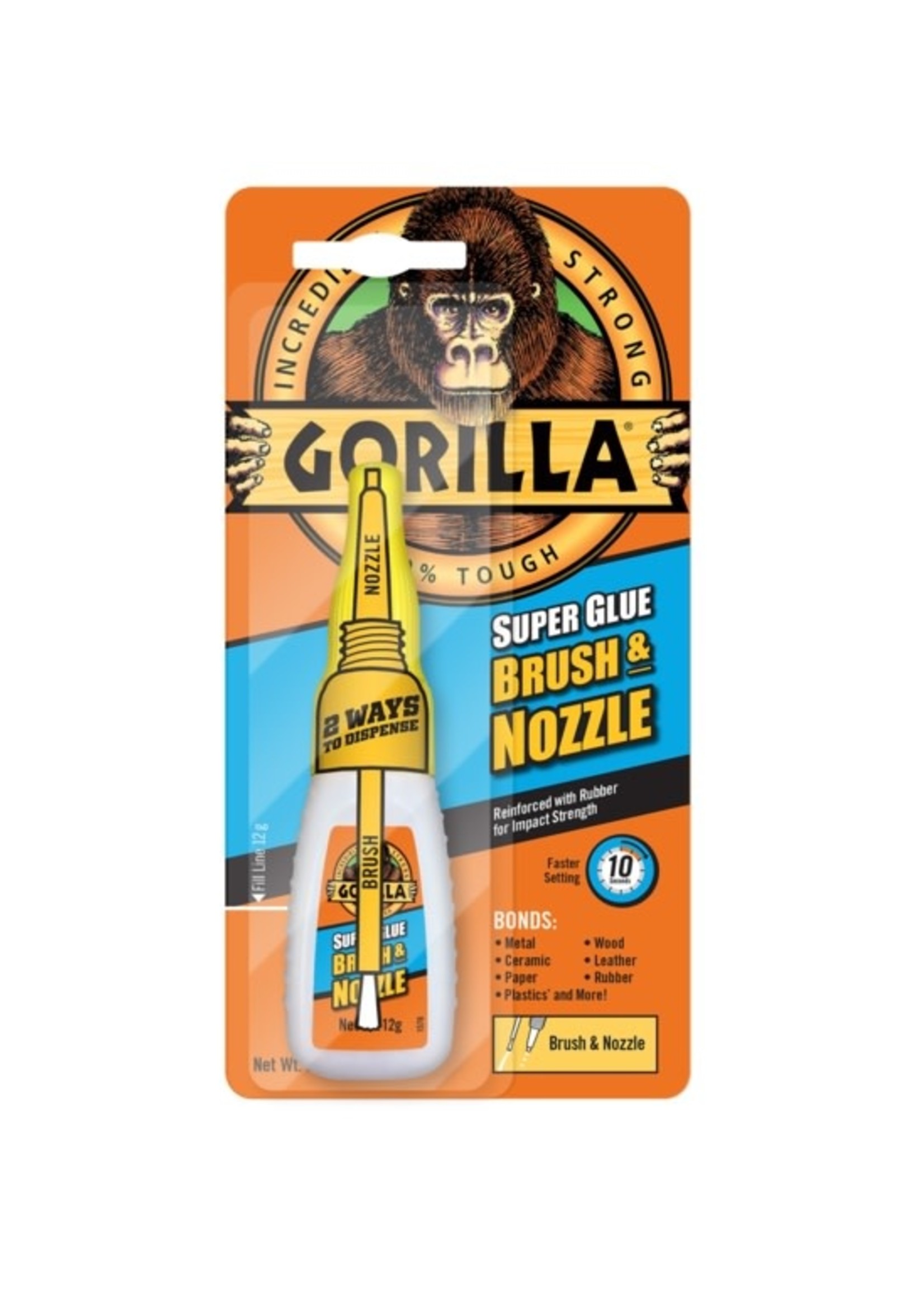 Gorilla Gorilla Super Glue Brush & Nozzle 12g