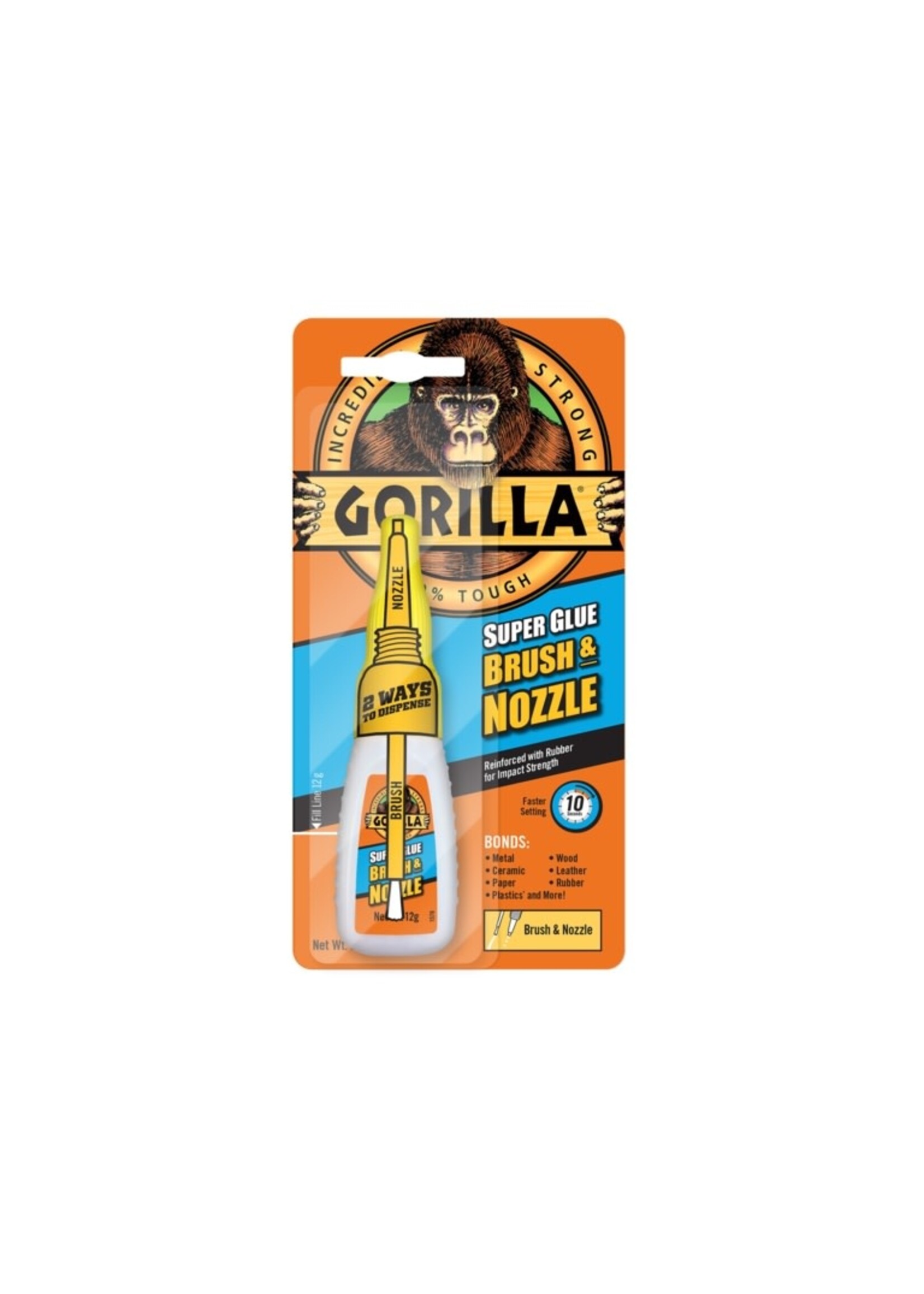 Gorilla Gorilla Super Glue Brush & Nozzle 12g