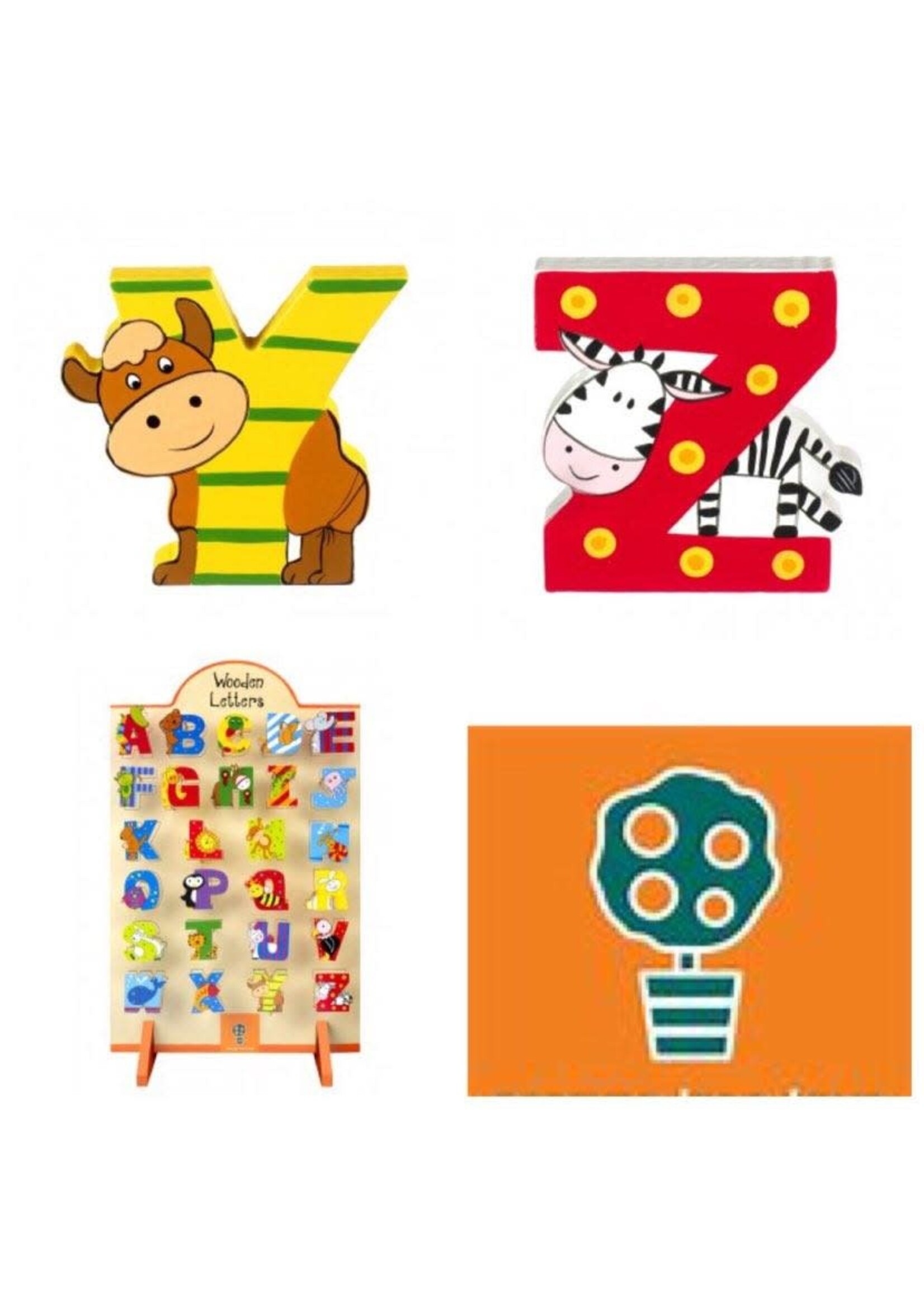 Orange Tree Letters  Painted Wood