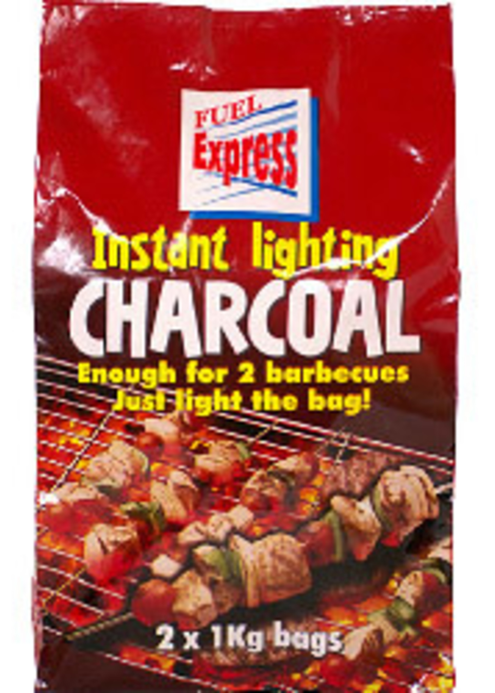 Fuel Express Fuel Express Instant-Light Lumpwood Charcoal 2 x 1kg bags