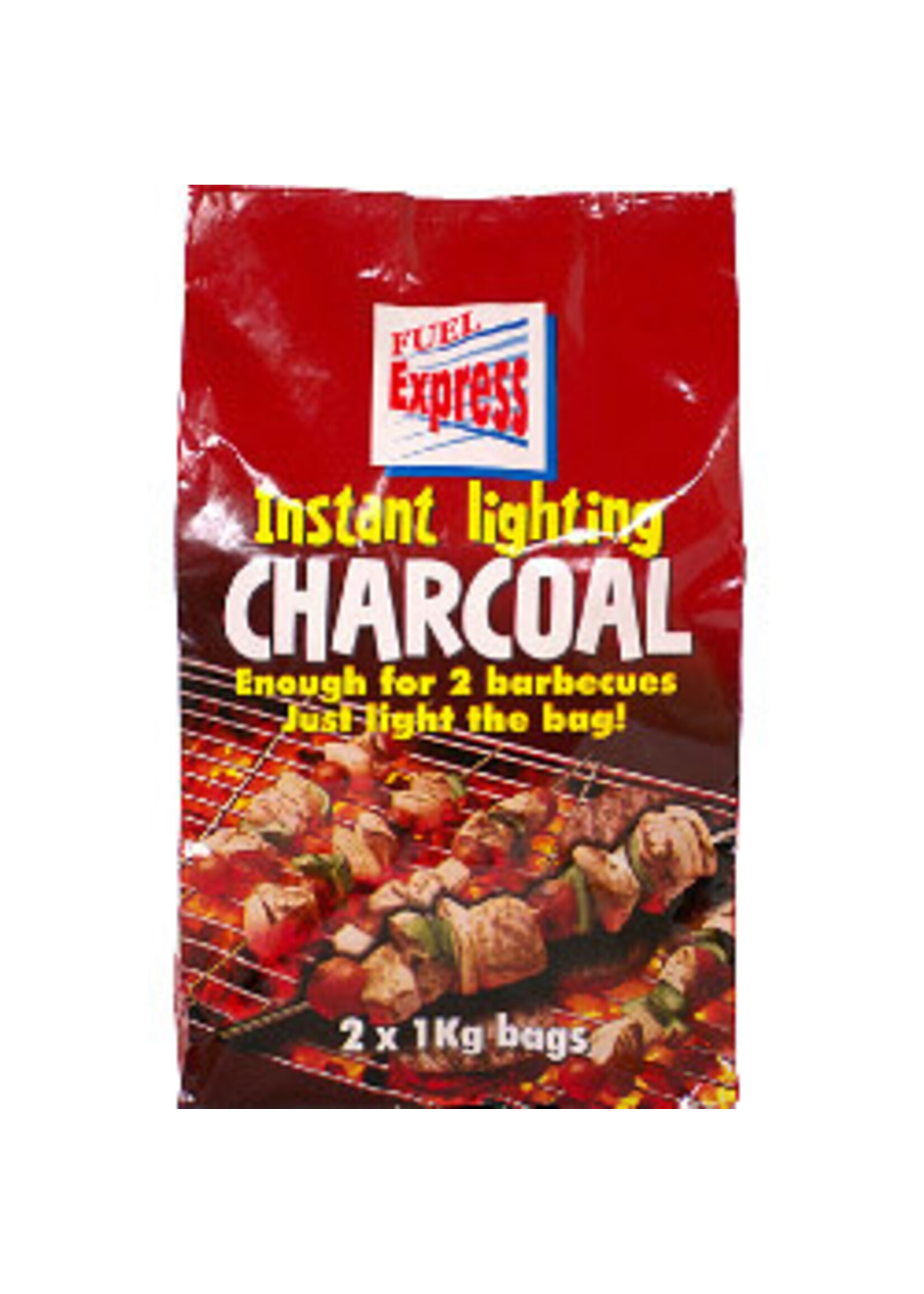 Fuel Express Fuel Express Instant-Light Lumpwood Charcoal 2 x 1kg bags