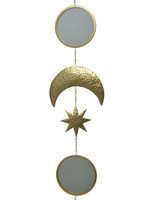 Hanging Gold Moon Mirror