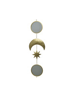 Hanging Gold Moon Mirror