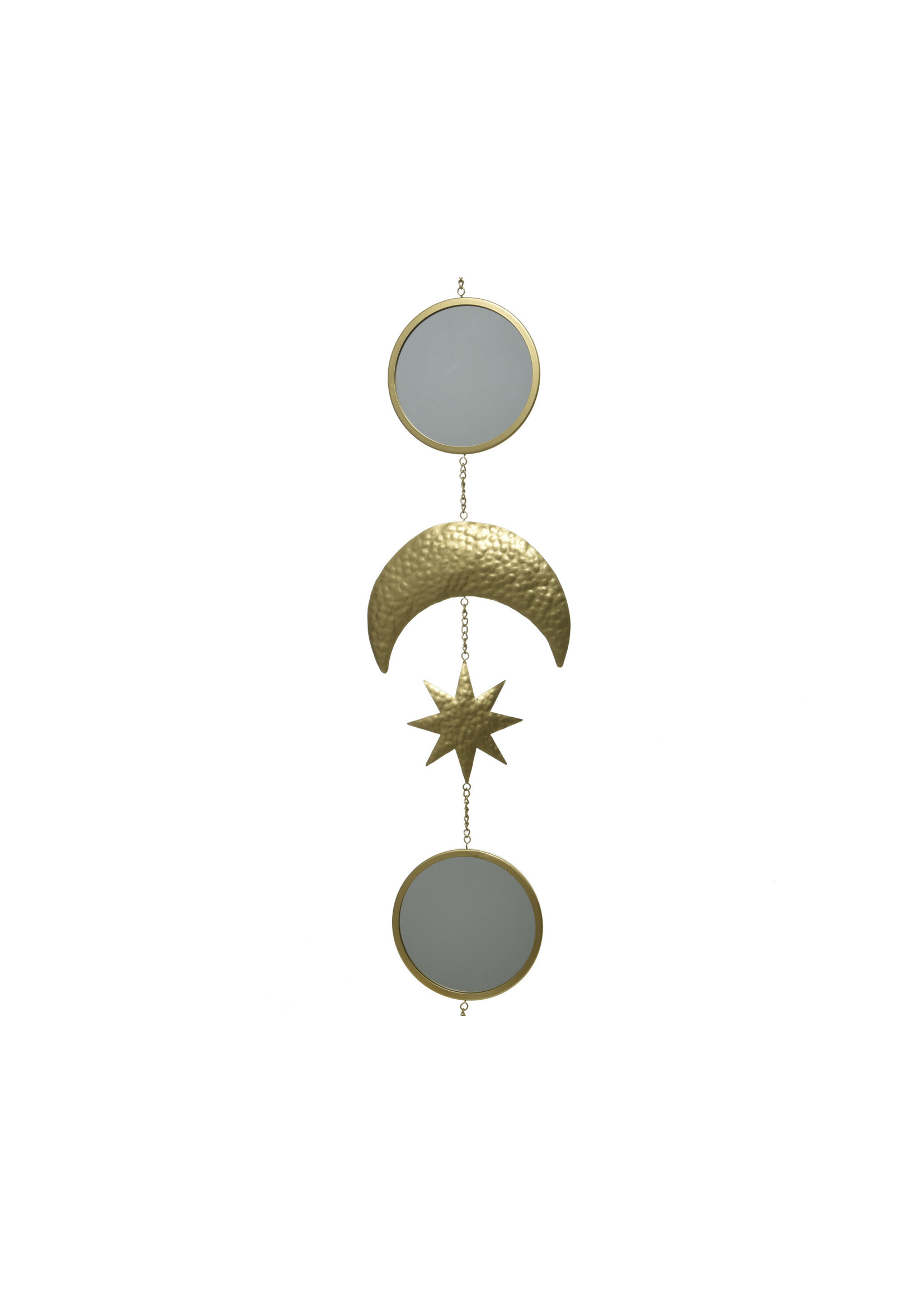 Hanging Gold Moon Mirror