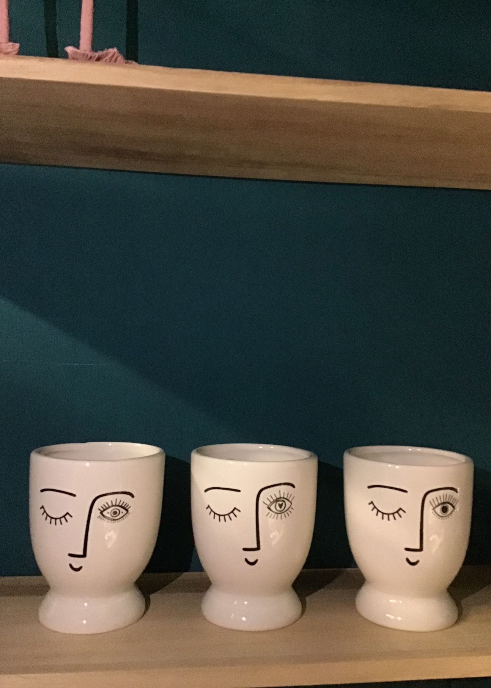 Doll Face White Eye Planter