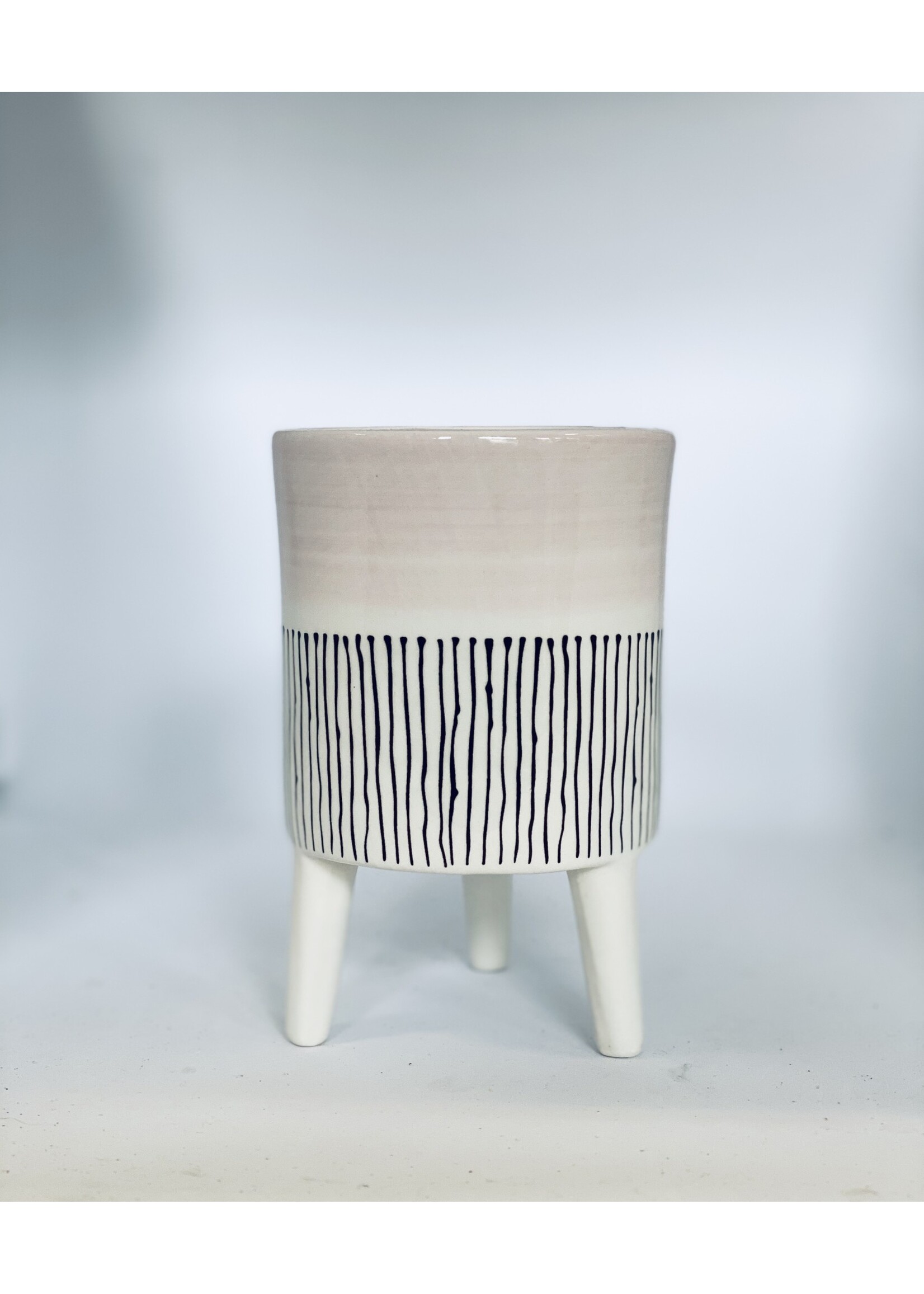 Stripes Down Planter On Legs