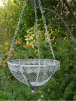 Metal Hanging basket, rustic