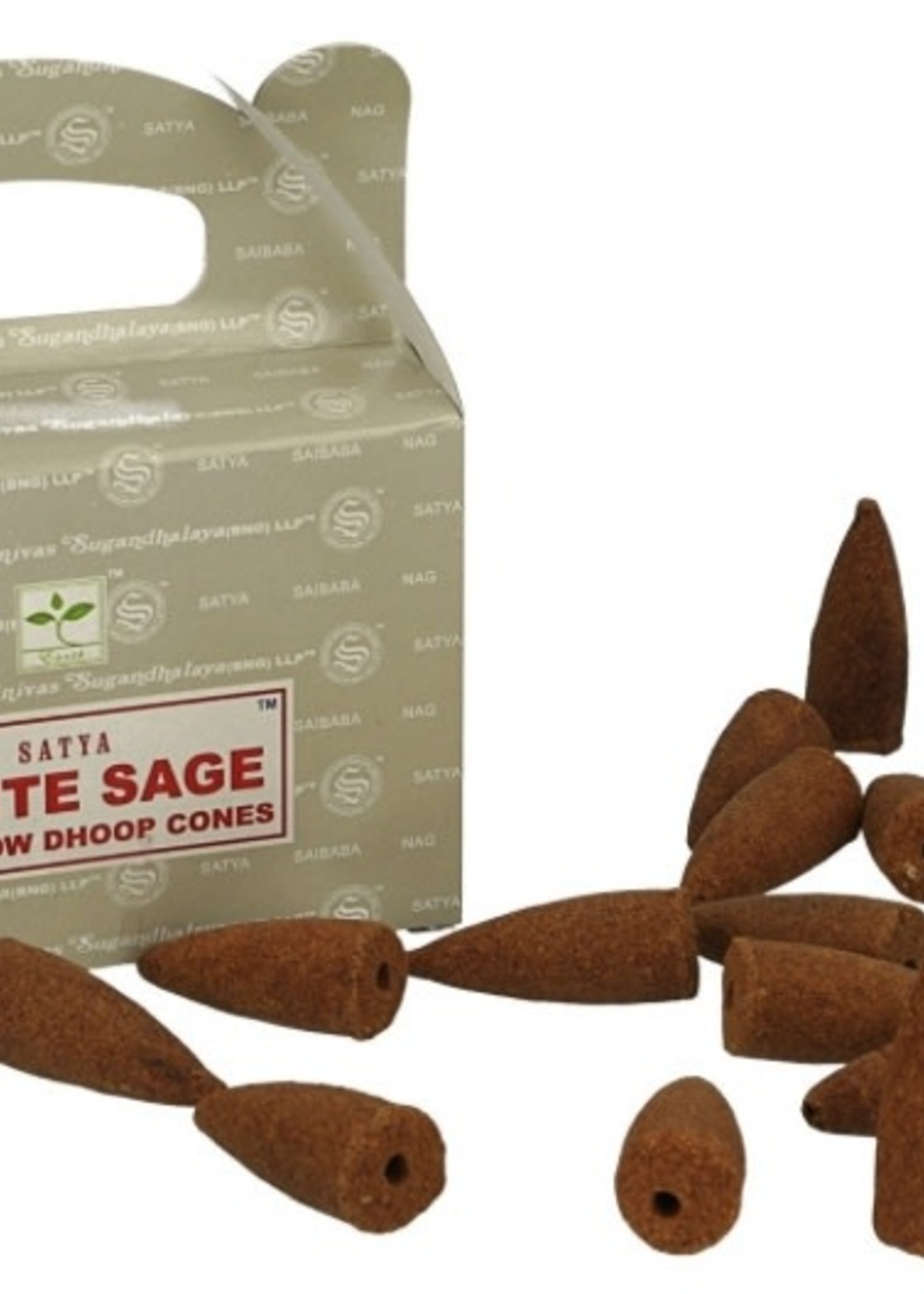 Satya White Sage Backflow Cones