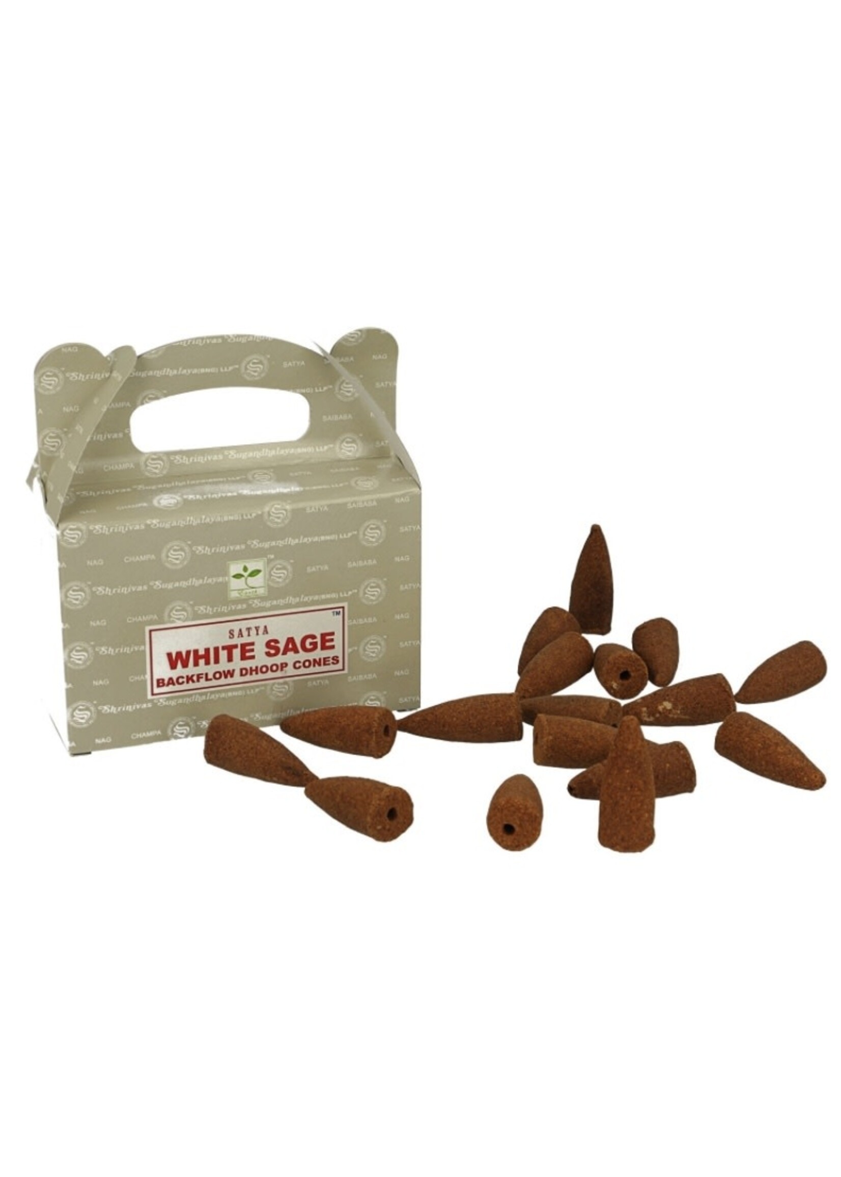 Satya White Sage Backflow Cones