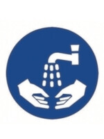 House Nameplate Co Wash Hands Symbol 10x10cm