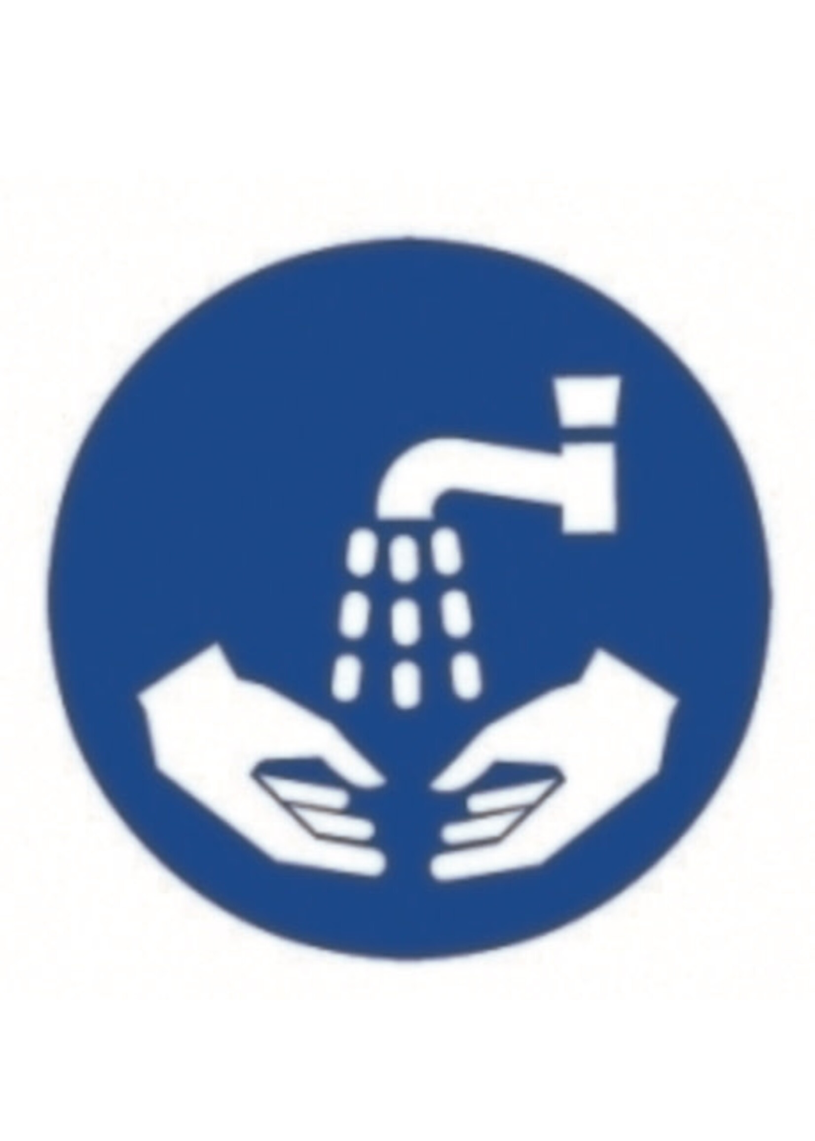 House Nameplate Co Wash Hands Symbol 10x10cm