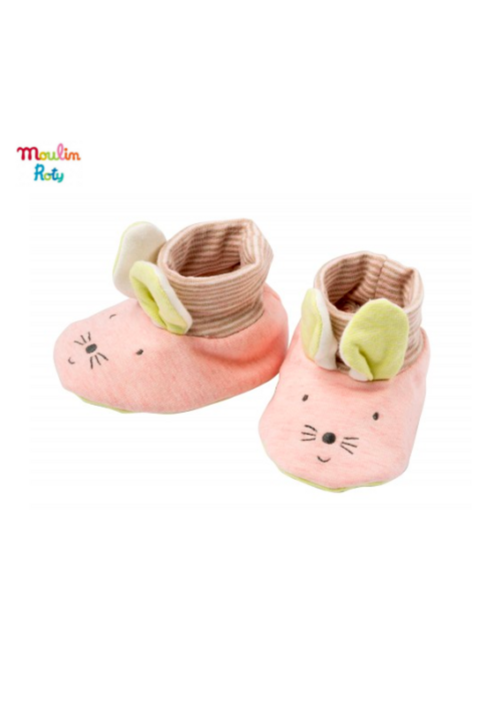 Moulin Roty Pink Mouse Slippers