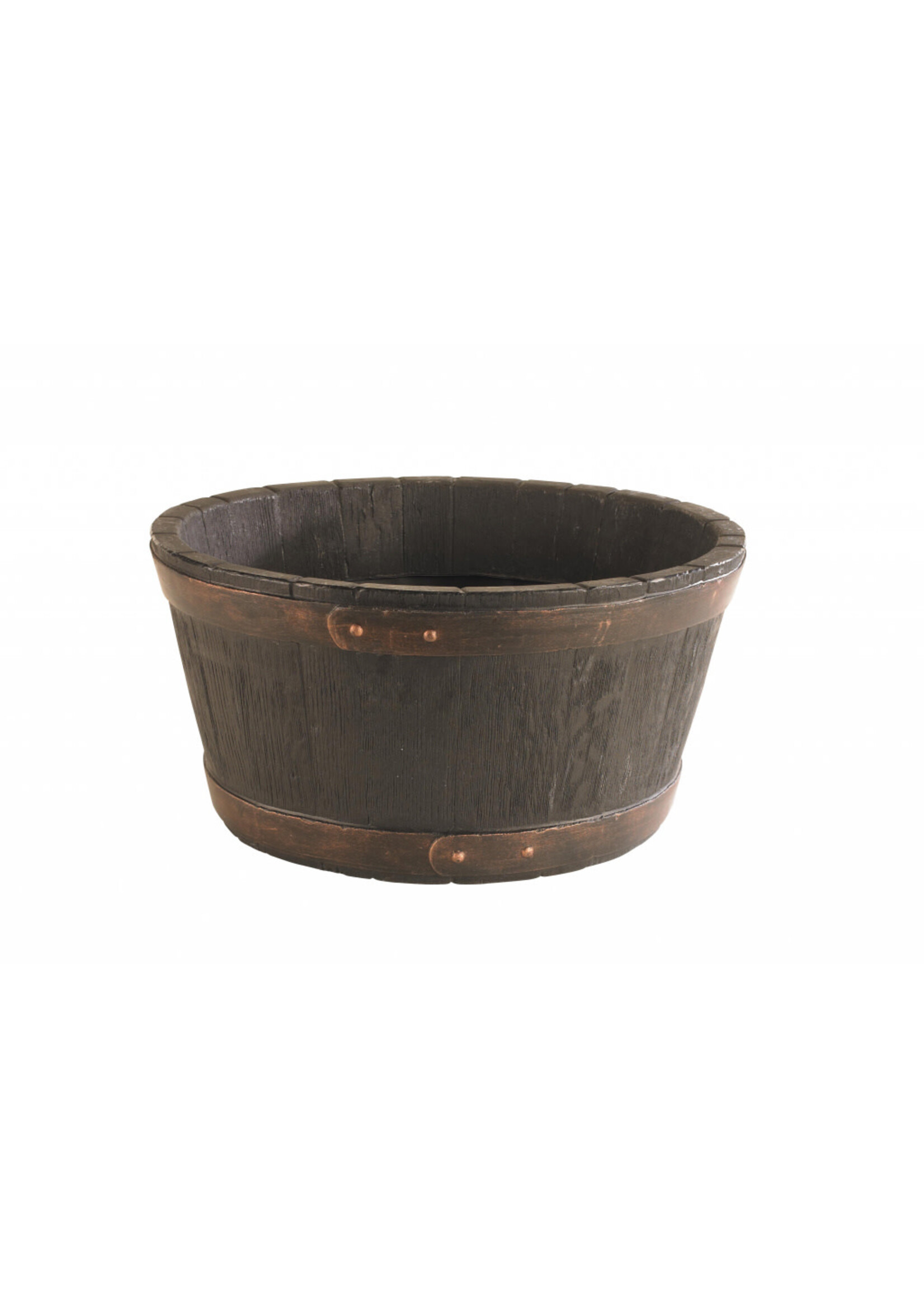 Sankey Round Oak Effect Barrel Planter 49cm