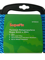 Securit Twisted Polypropylene Rope  6mm x 20m Blue