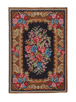 Kaemingk Kaemingk Black Rose Rug Cotton 1.2 x 1.7m Rose Kilim Multi