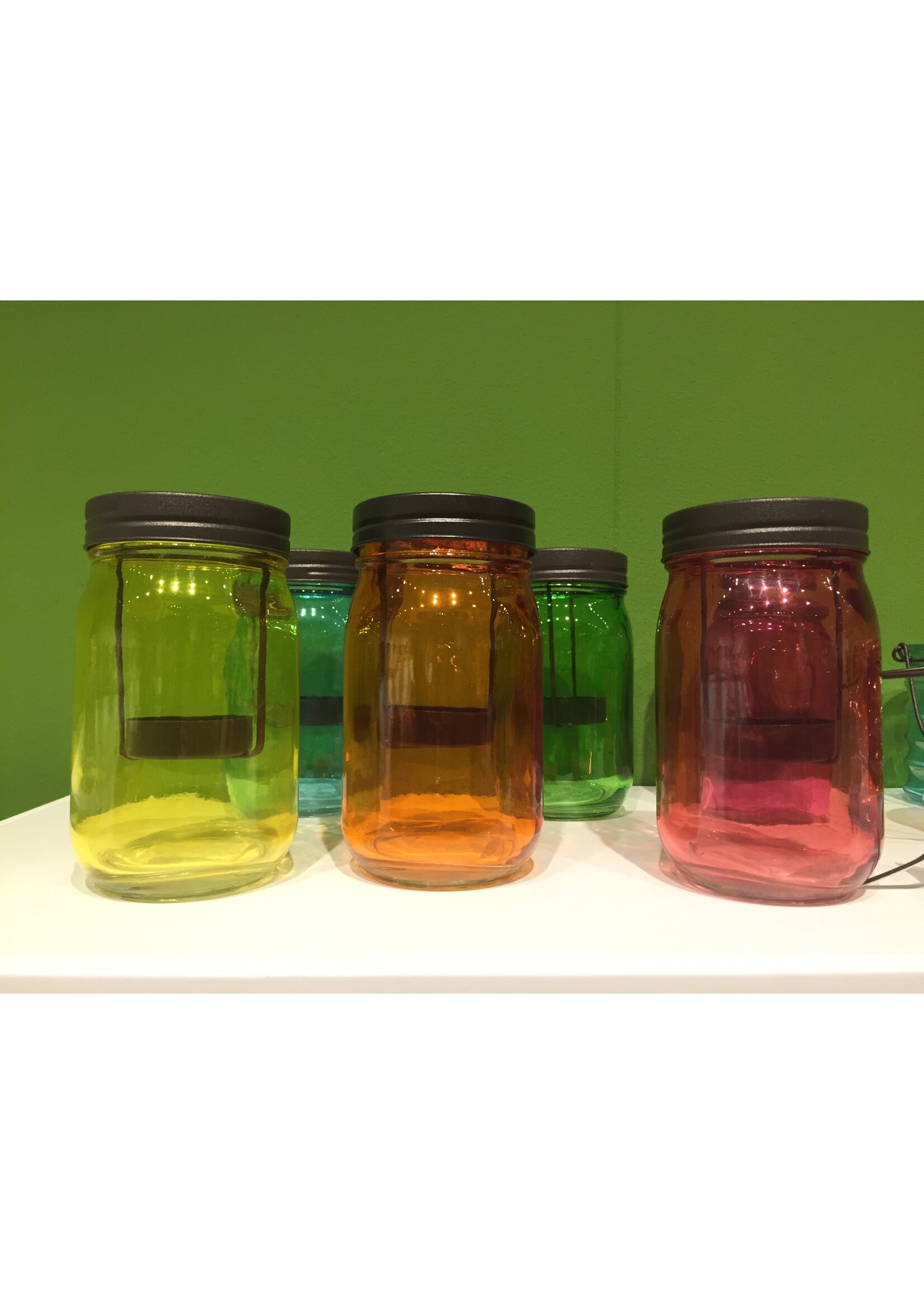 Decoris Coloured T-Light Jar in a variety of colours (Price is for one)