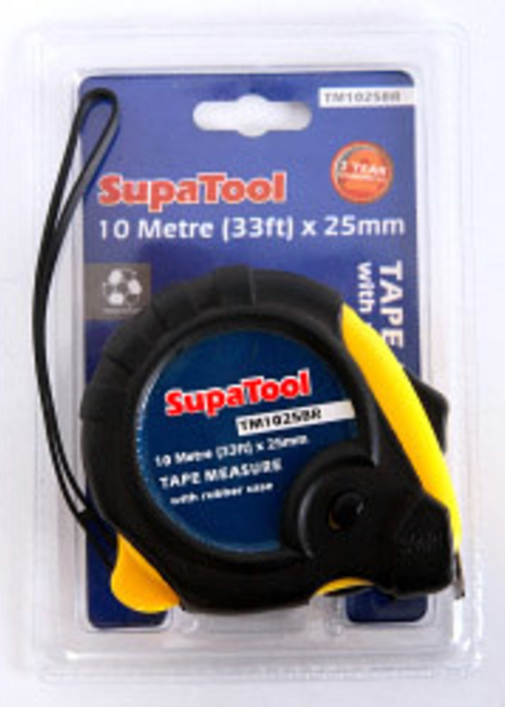 SupaTool SupaTool Rubberised Tape Measure 10m x 25mm