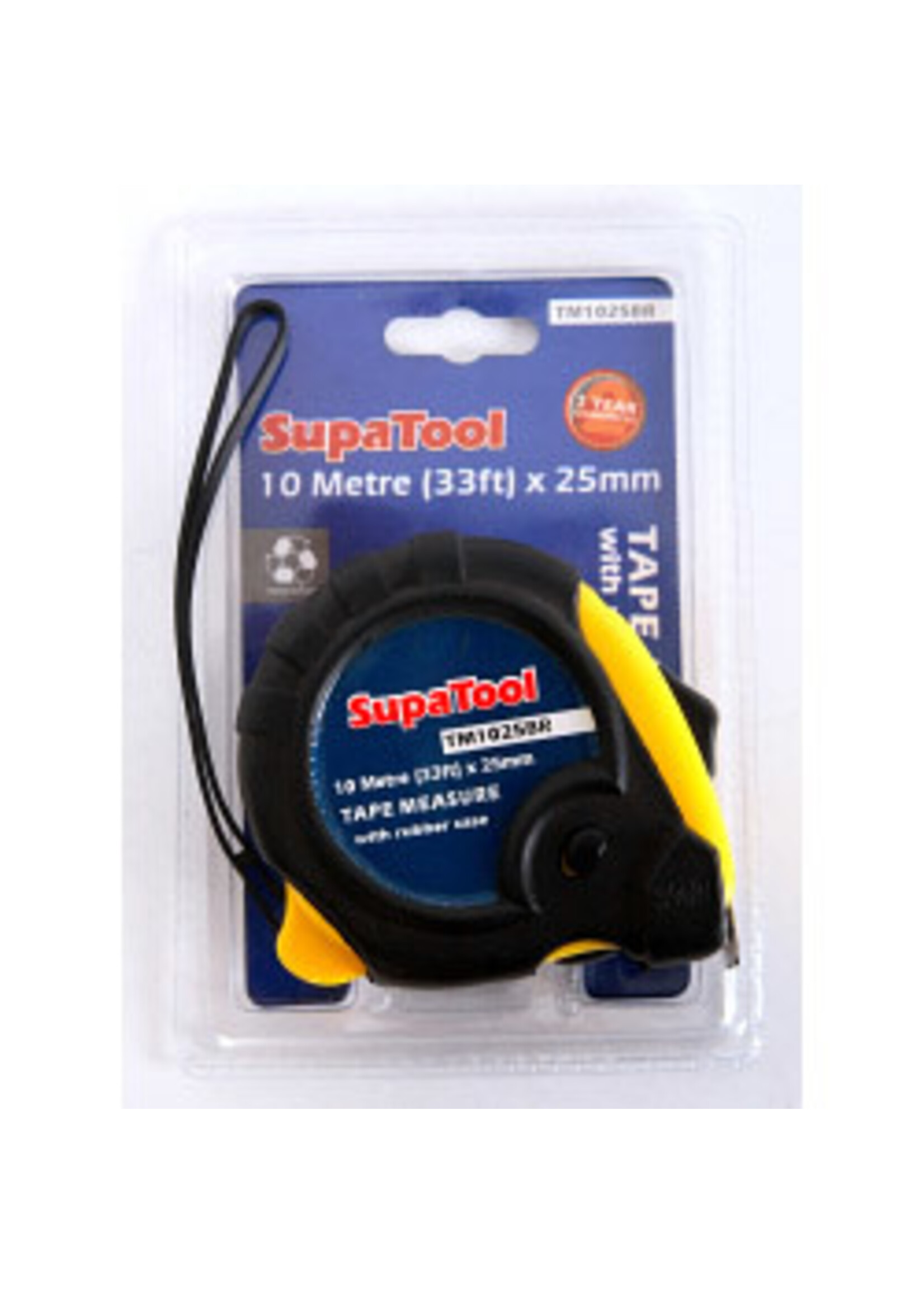 SupaTool SupaTool Rubberised Tape Measure 10m x 25mm