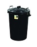 Pro Plas 90L Clip Lid Black bin / Dustbin