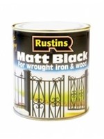 Rustins Rustins Quick Dry Matt Black Paint 500ml