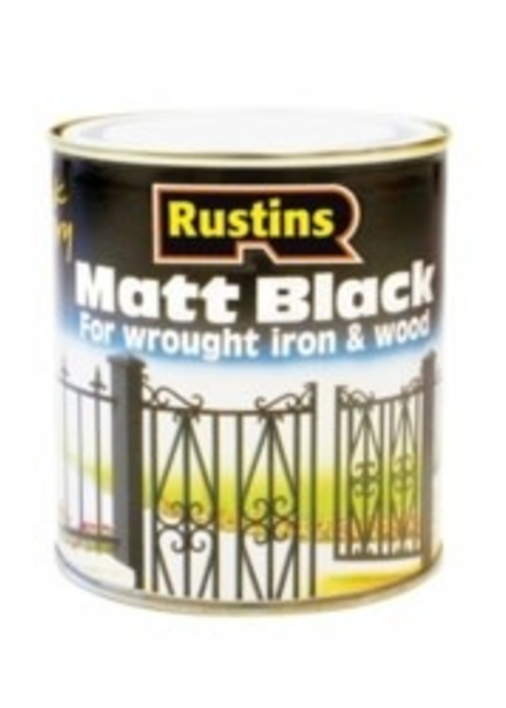 Rustins Rustins Quick Dry Matt Black Paint 500ml