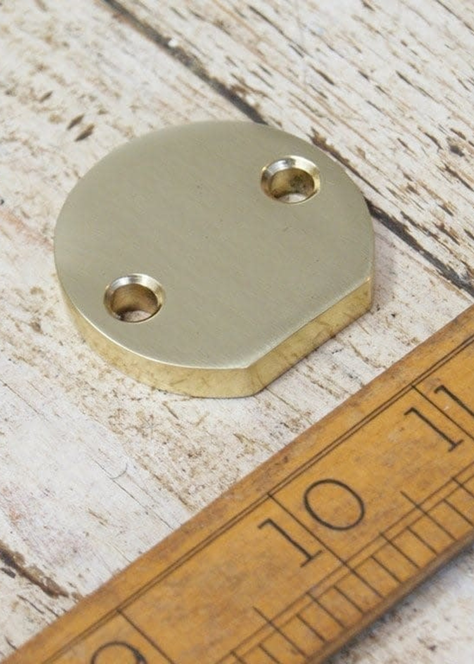 Cottingham Collection End Cap Disc for Mop Stick Hand Rail Section Brass 44mm diameter