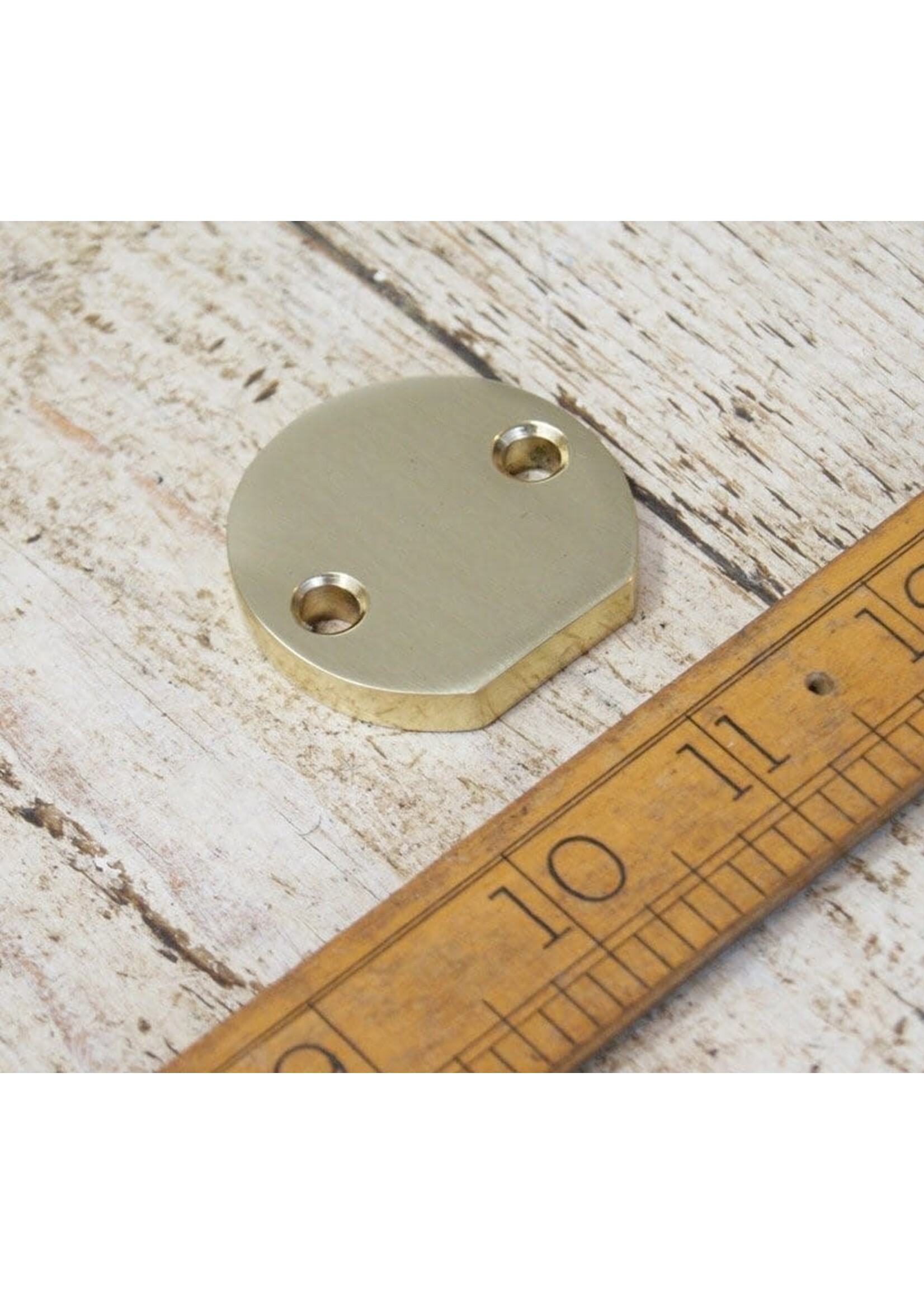 Cottingham Collection End Cap Disc for Mop Stick Hand Rail Section Brass 44mm diameter