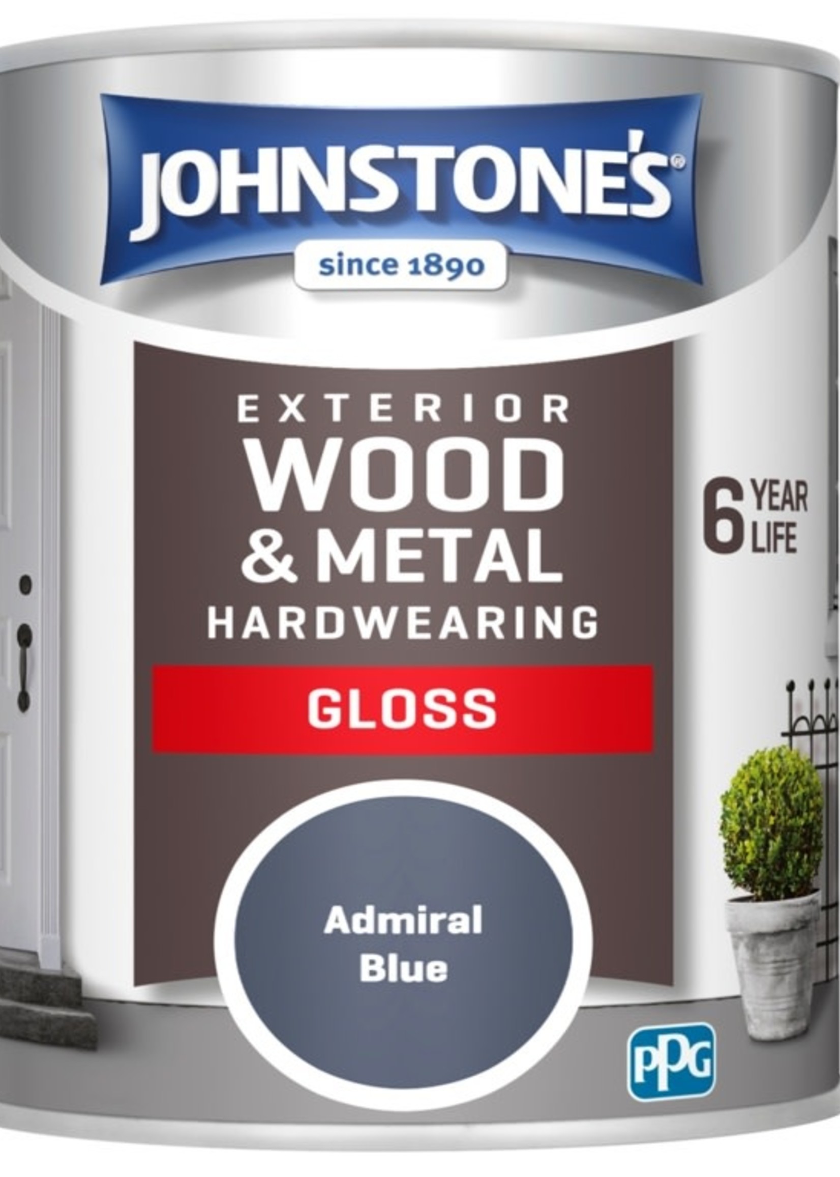 Johnstone's Exterior Hardwearing Gloss 750ml Admiral Blue