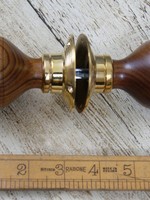 Cottingham Collection Door knob Set Beehive Teak & Brass 2" / 50mm