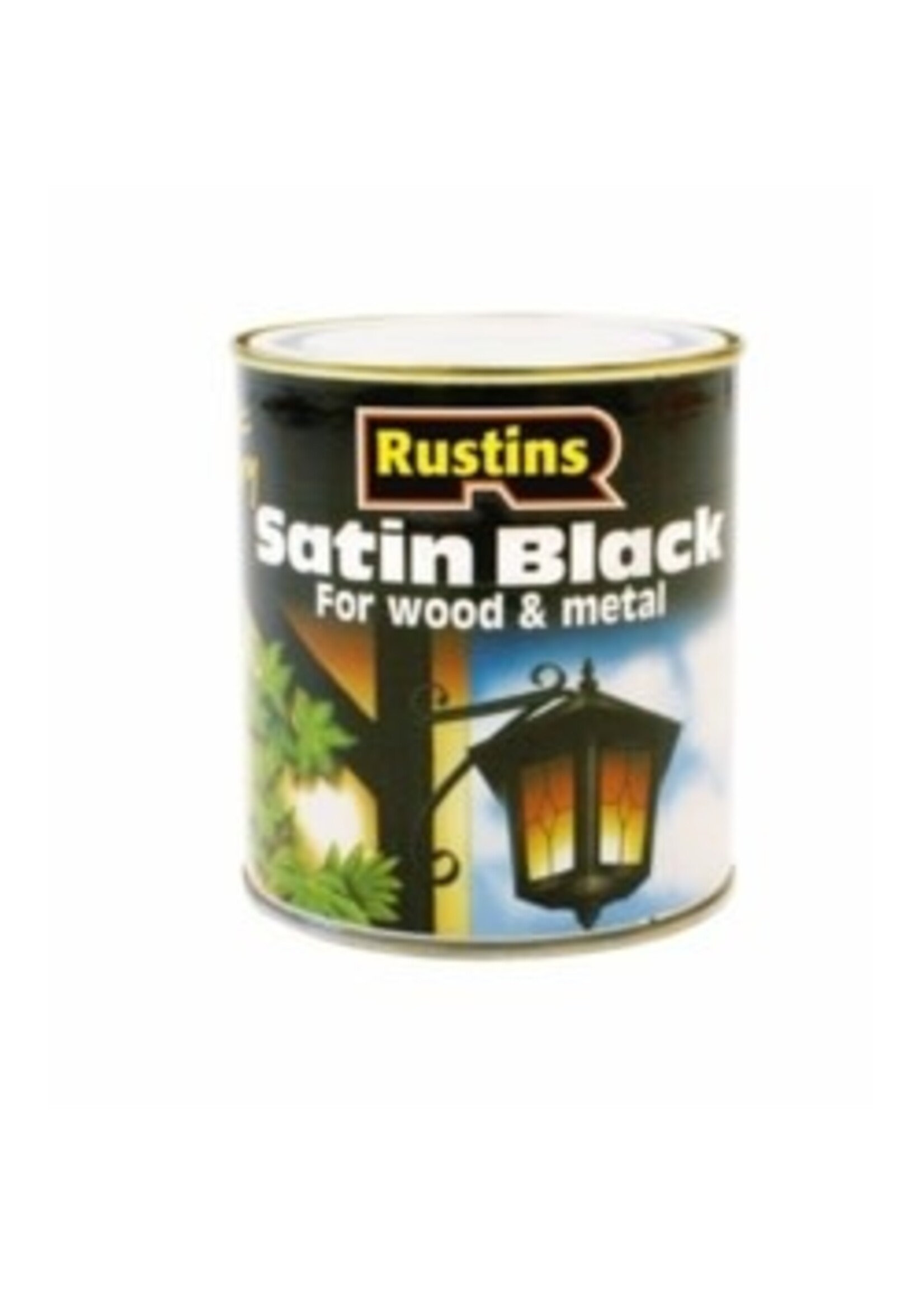 Rustins Rustins Quick Dry Satin Black Paint 250ml