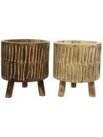 Kaemingk Kaemingk Wooden Round Planter