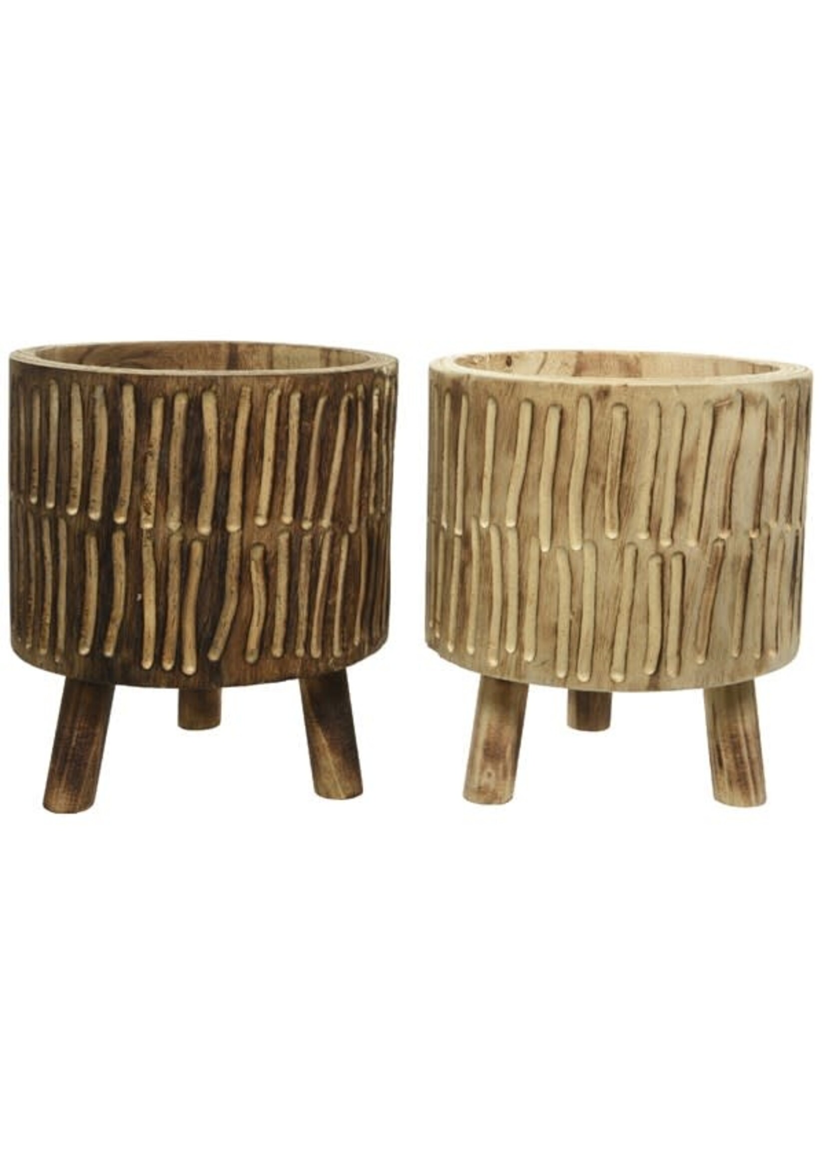 Kaemingk Kaemingk Wooden Round Planter